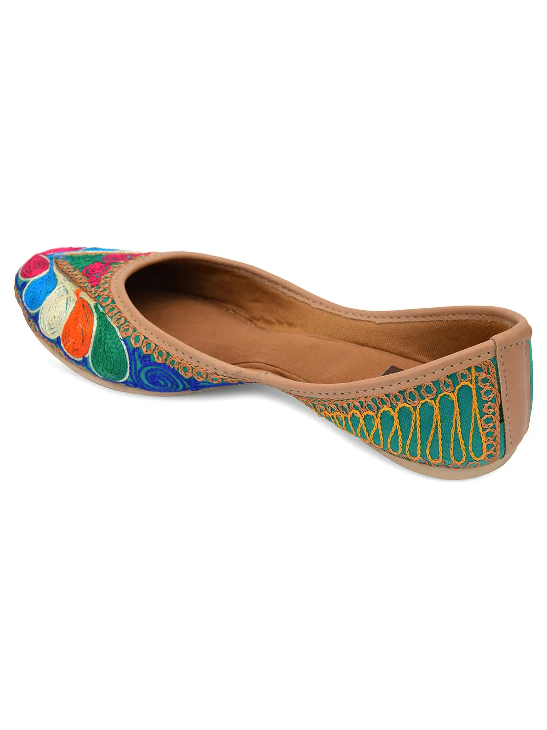 DESI COLOUR Women Multicoloured Ethnic Ballerinas Flats