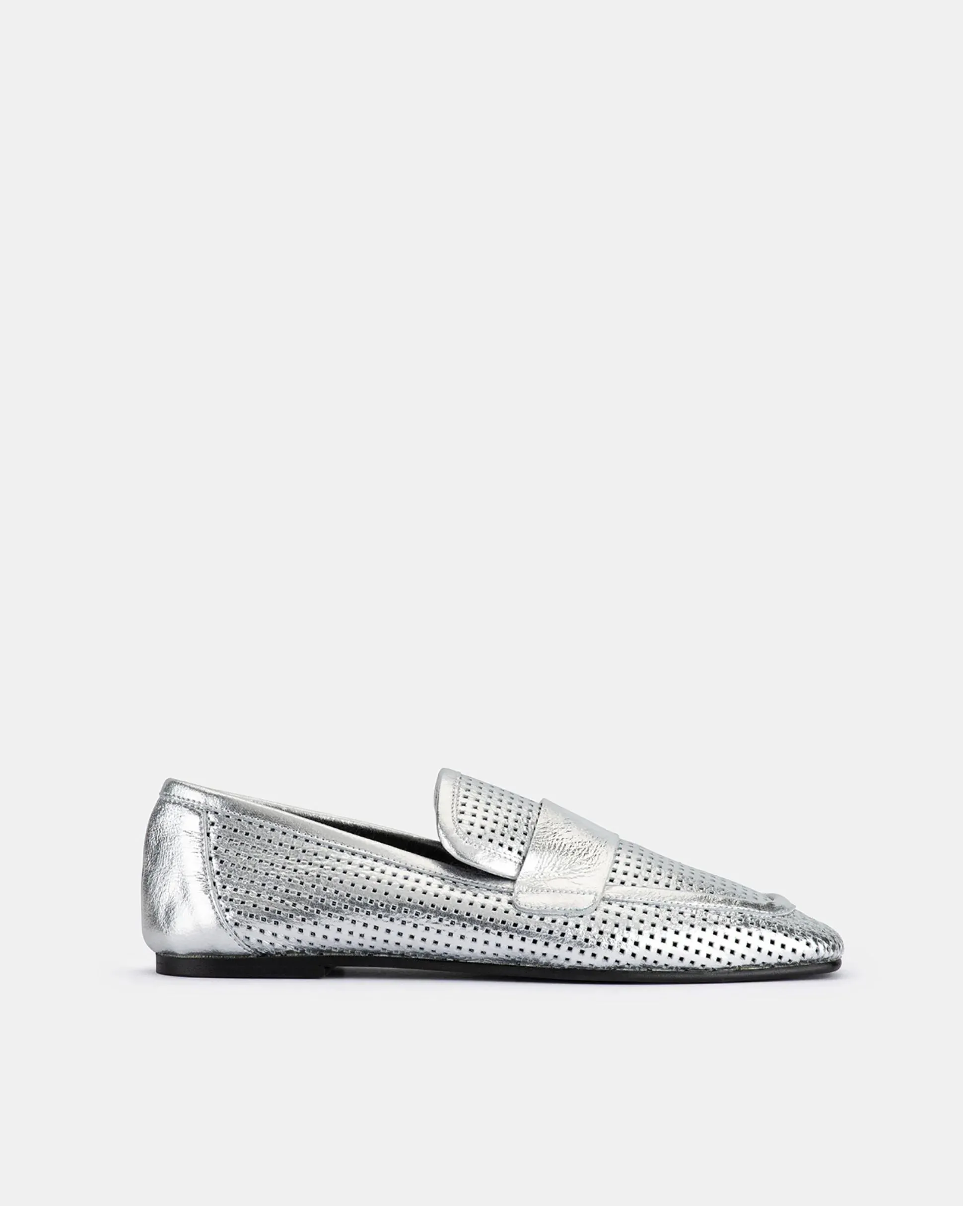DOF Studios Emilia Loafer - Silver Leather