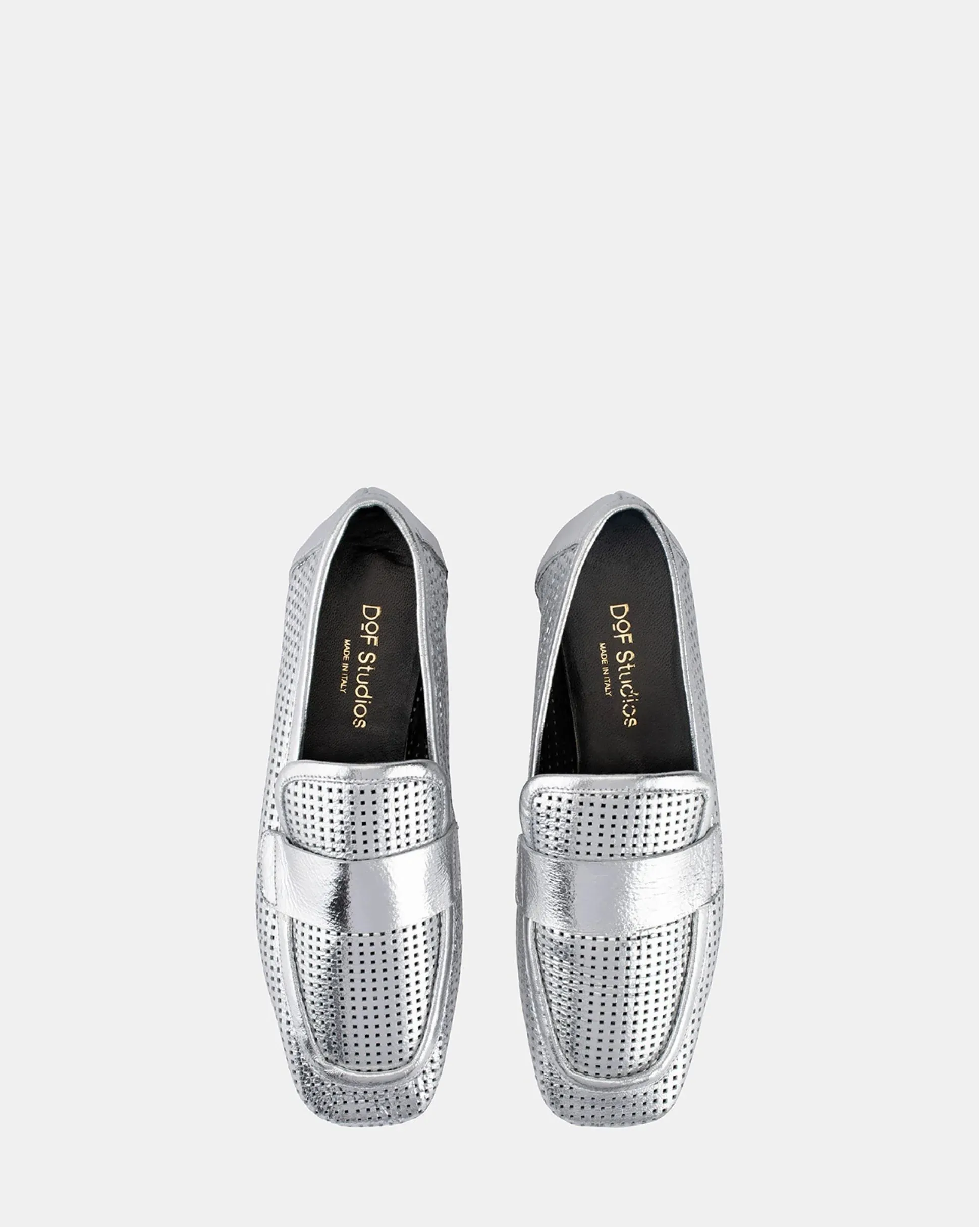DOF Studios Emilia Loafer - Silver Leather