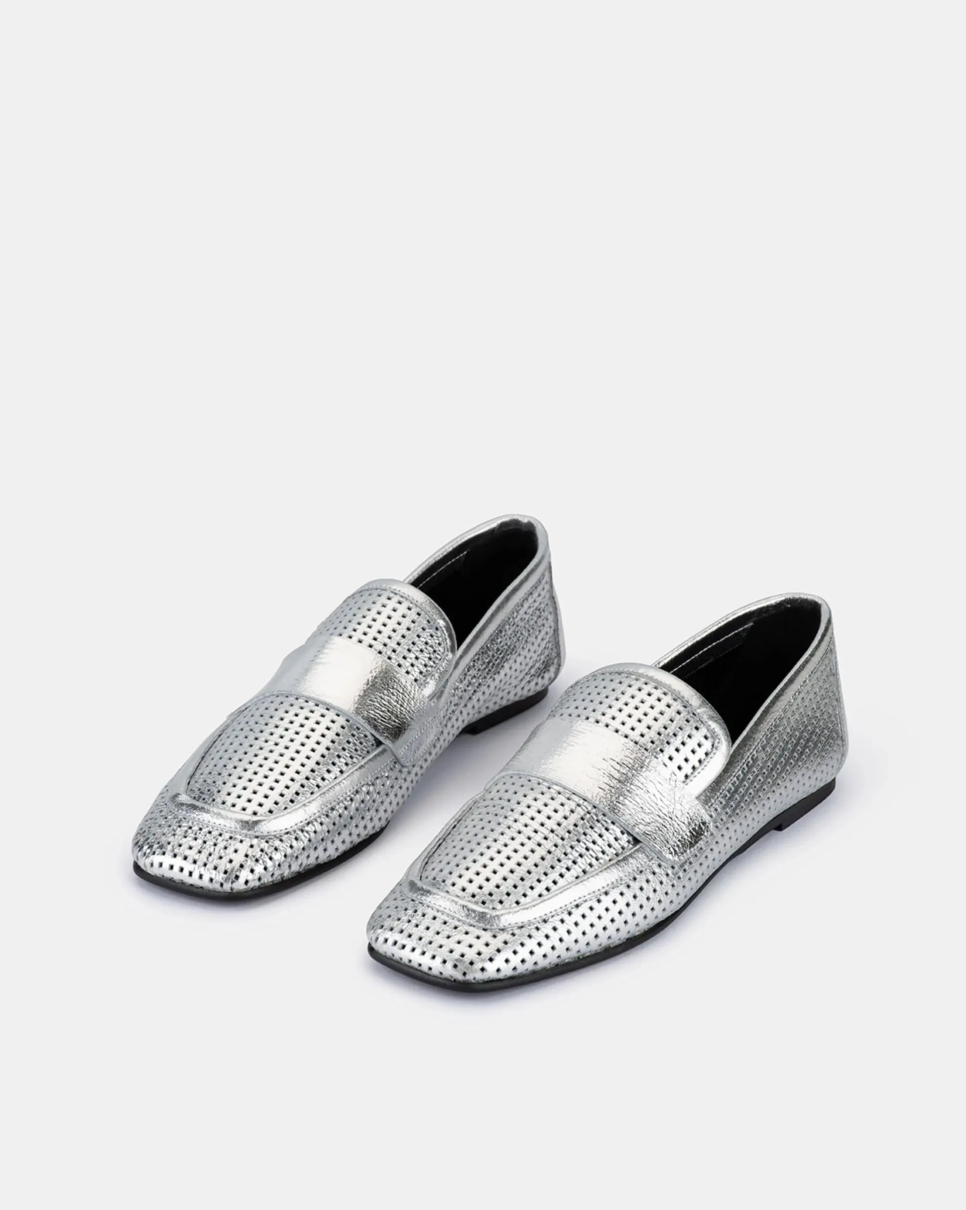 DOF Studios Emilia Loafer - Silver Leather
