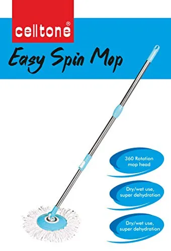 Easy Spin Mop with Microfiber Refill (Multicolour)
