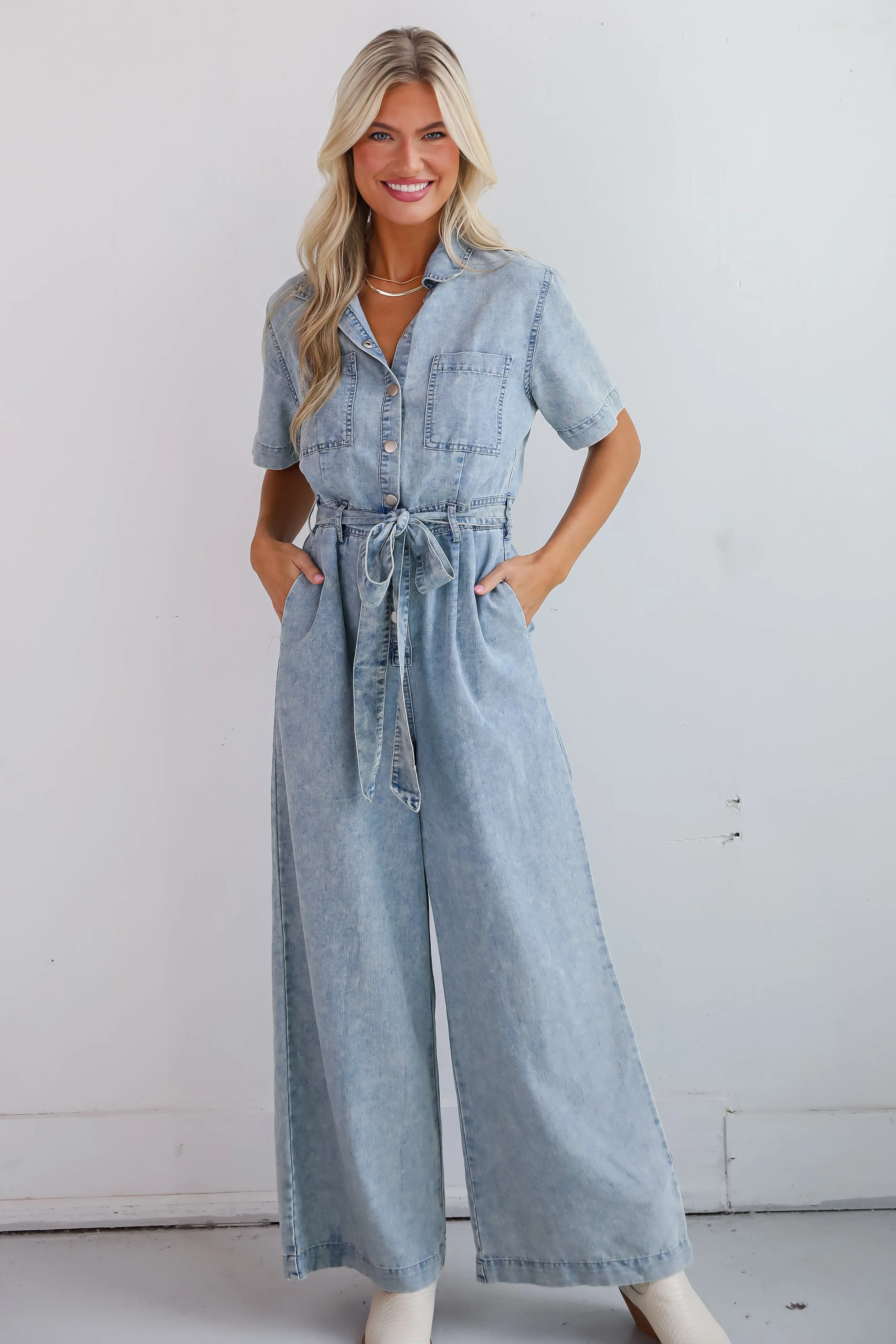 FINAL SALE - Fresh Perfection Denim Jumpsuit