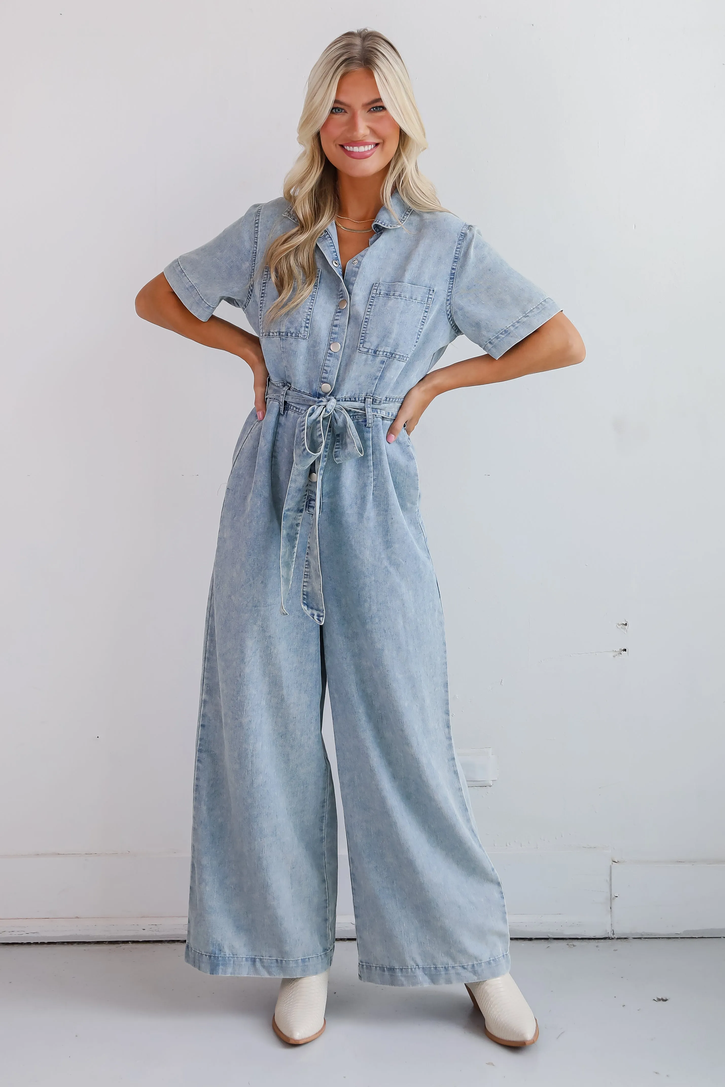 FINAL SALE - Fresh Perfection Denim Jumpsuit