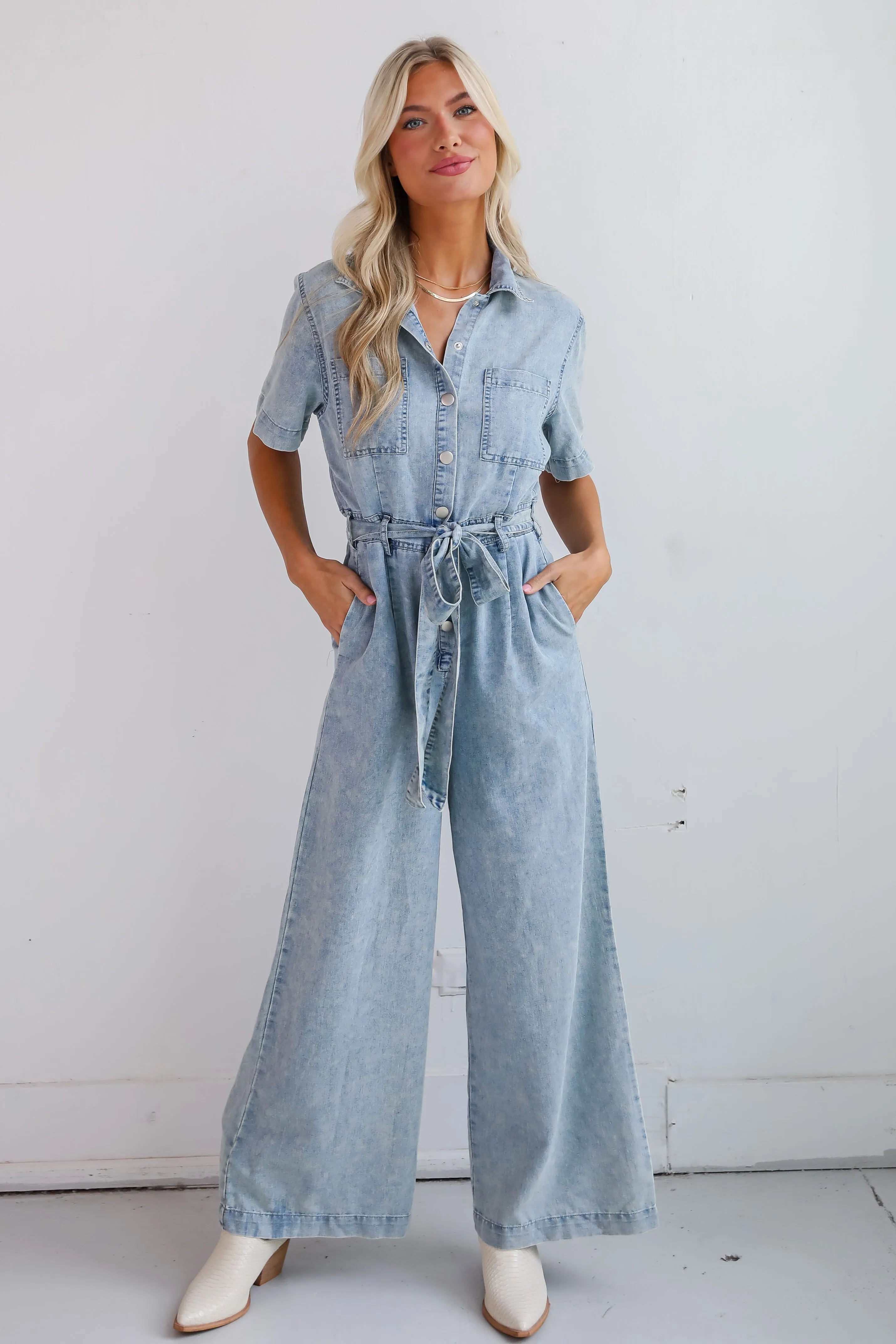 FINAL SALE - Fresh Perfection Denim Jumpsuit