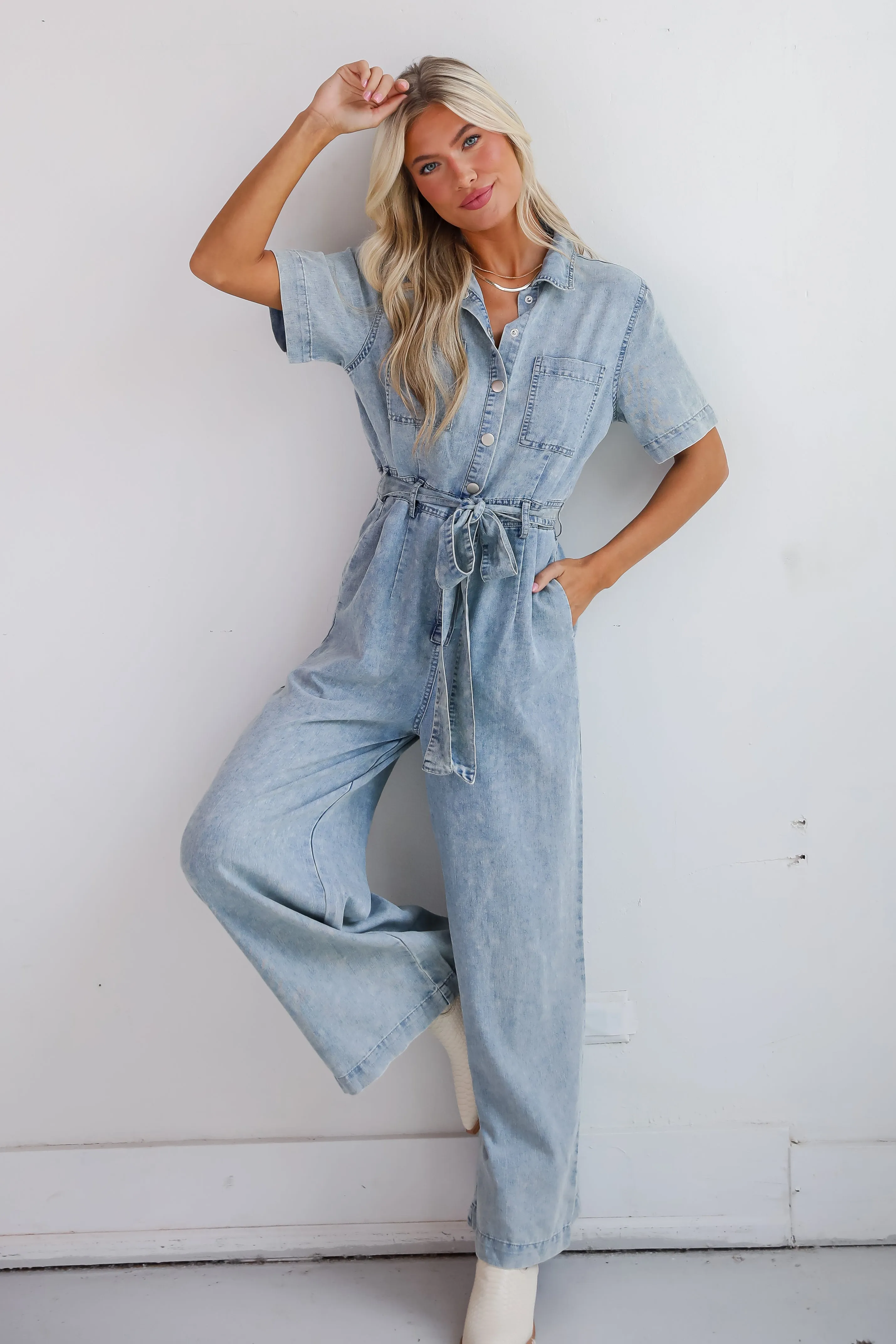 FINAL SALE - Fresh Perfection Denim Jumpsuit