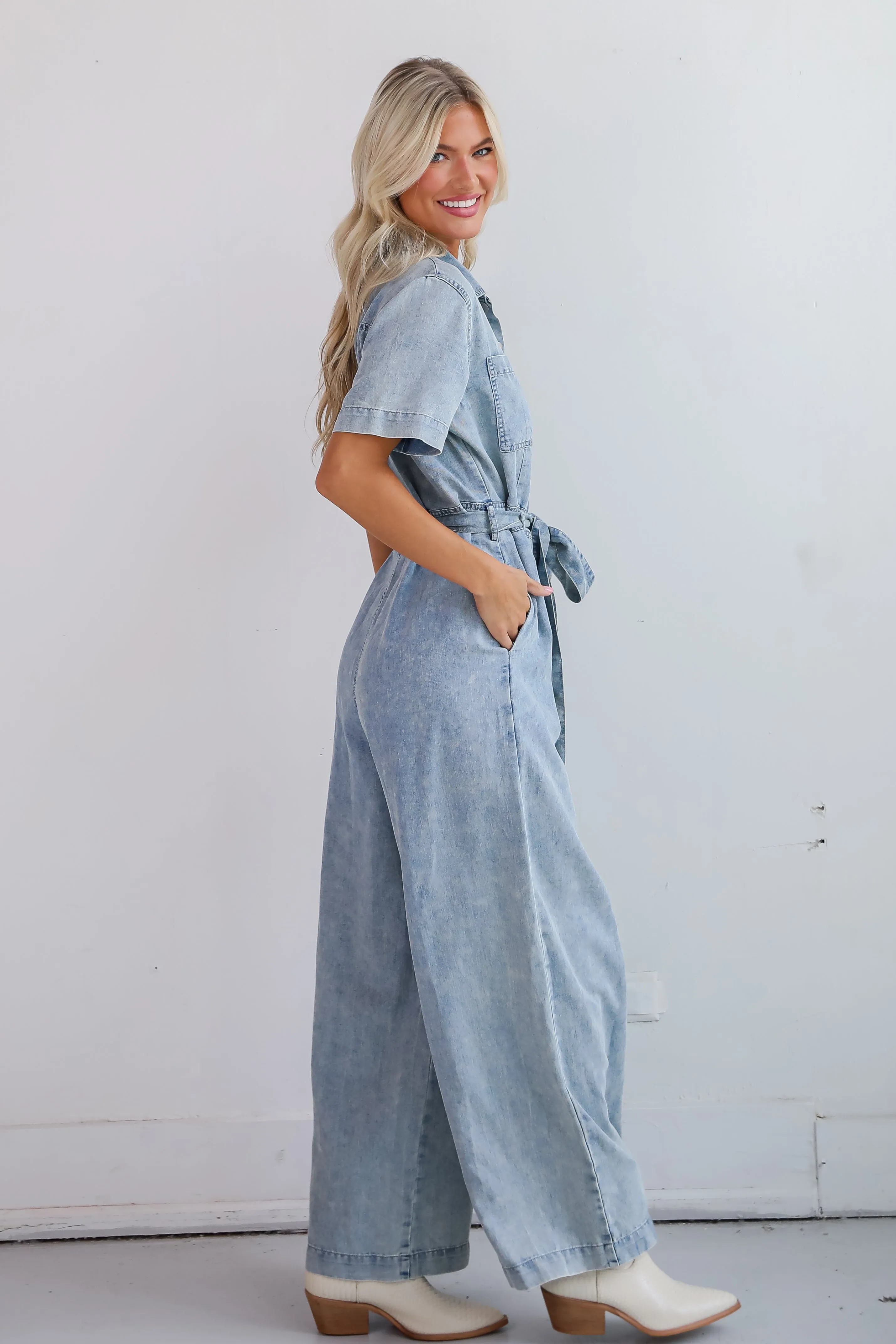 FINAL SALE - Fresh Perfection Denim Jumpsuit