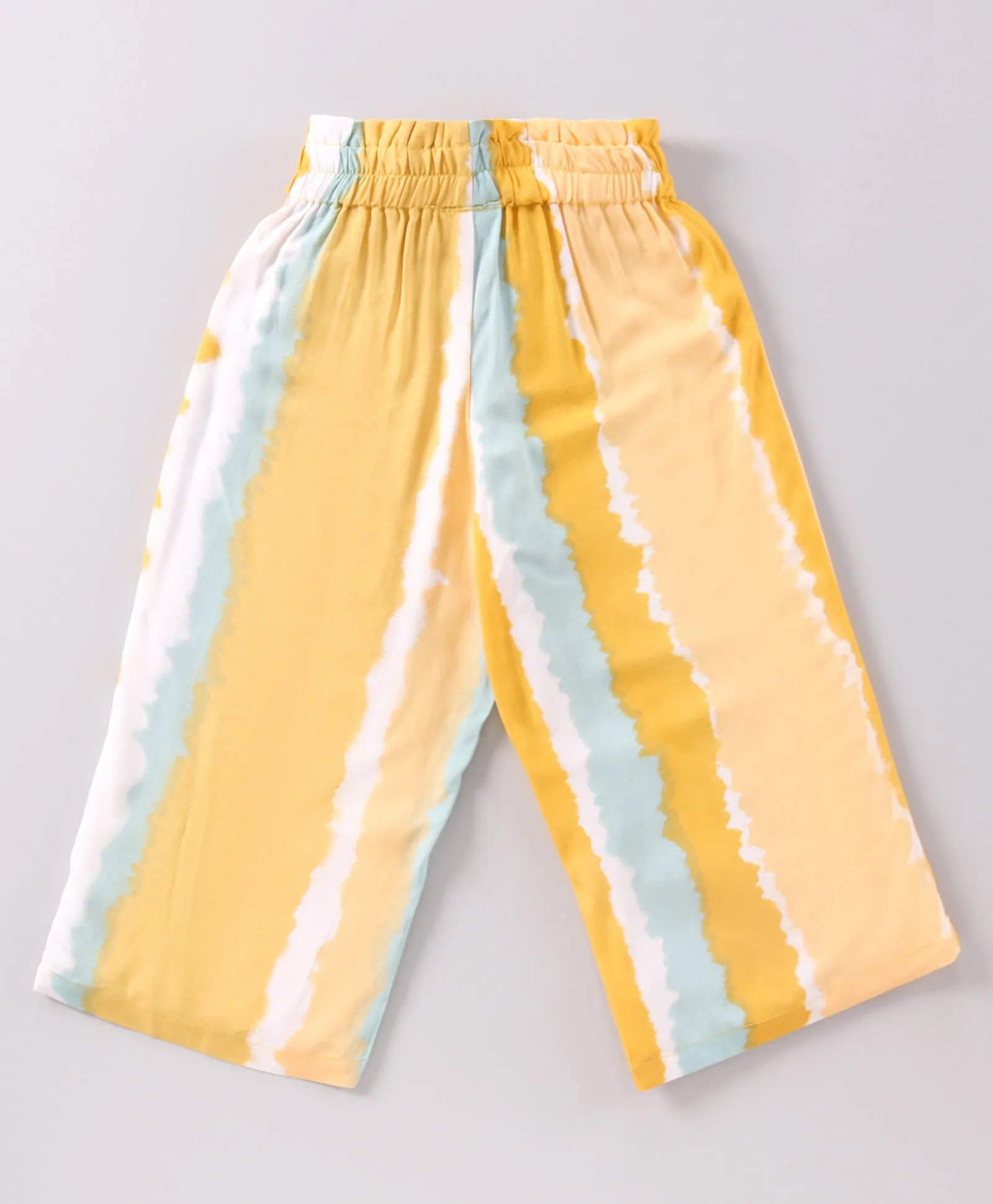 Floral Frill Top Tie and Dye Palazzo Set