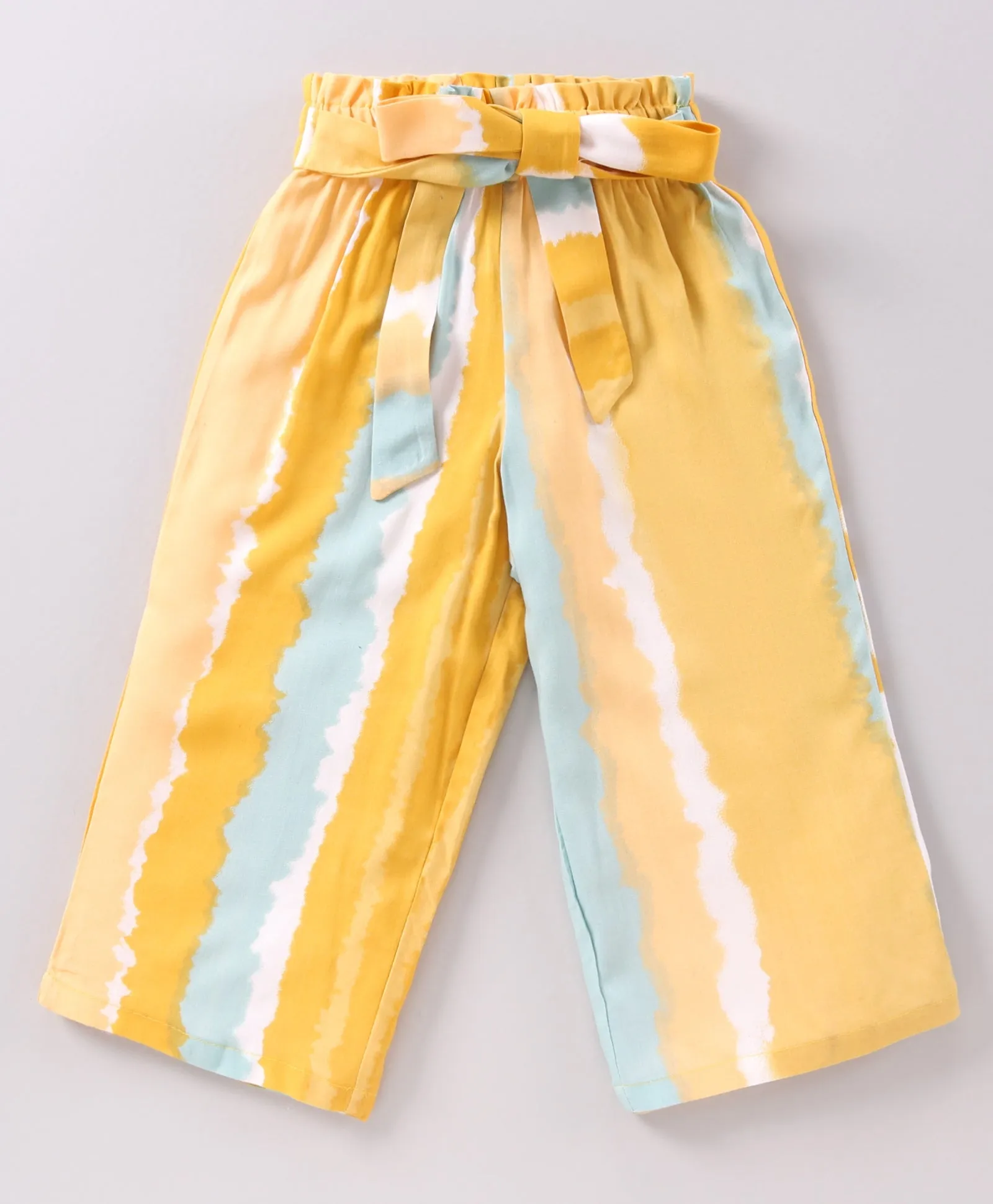 Floral Frill Top Tie and Dye Palazzo Set