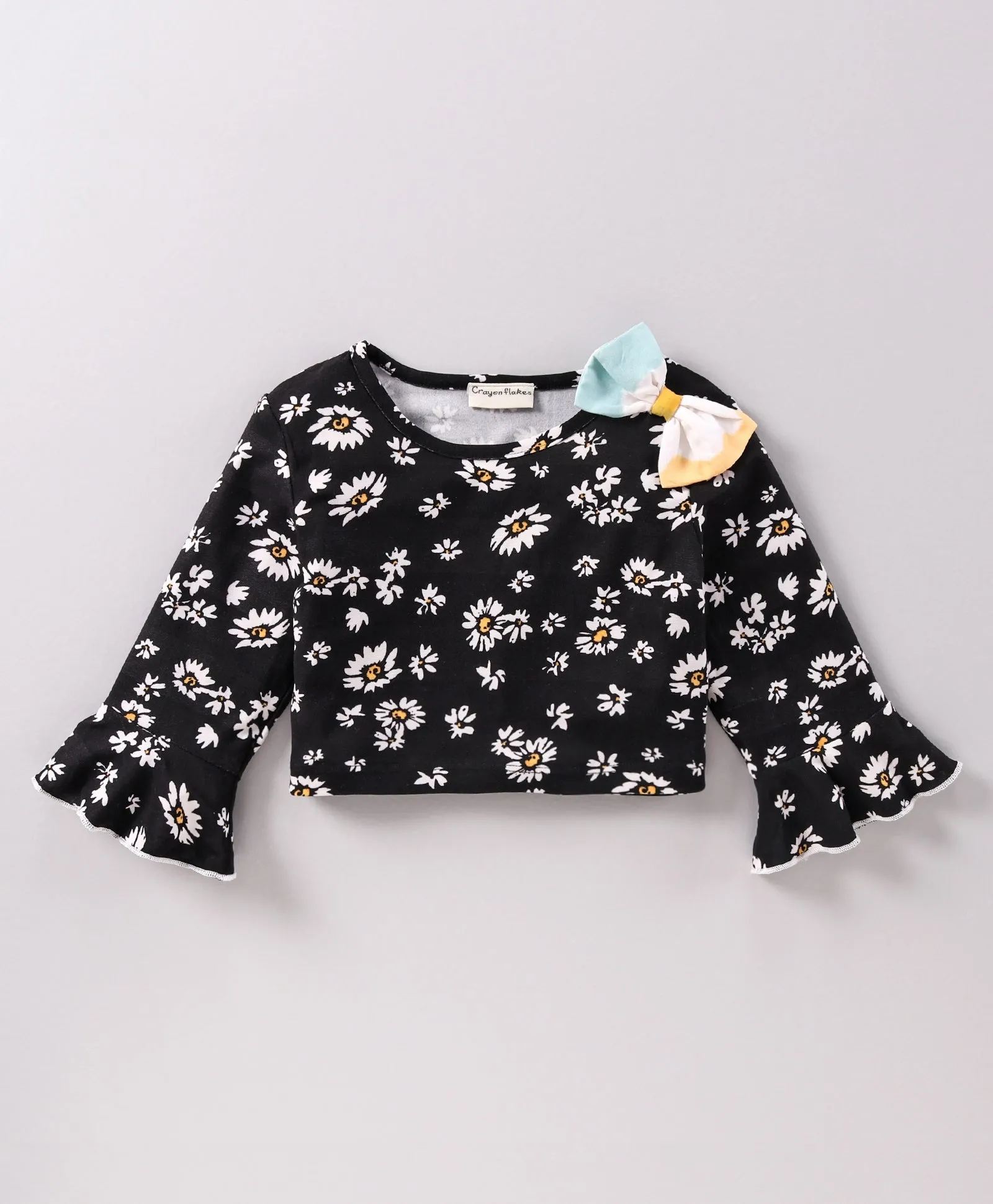 Floral Frill Top Tie and Dye Palazzo Set