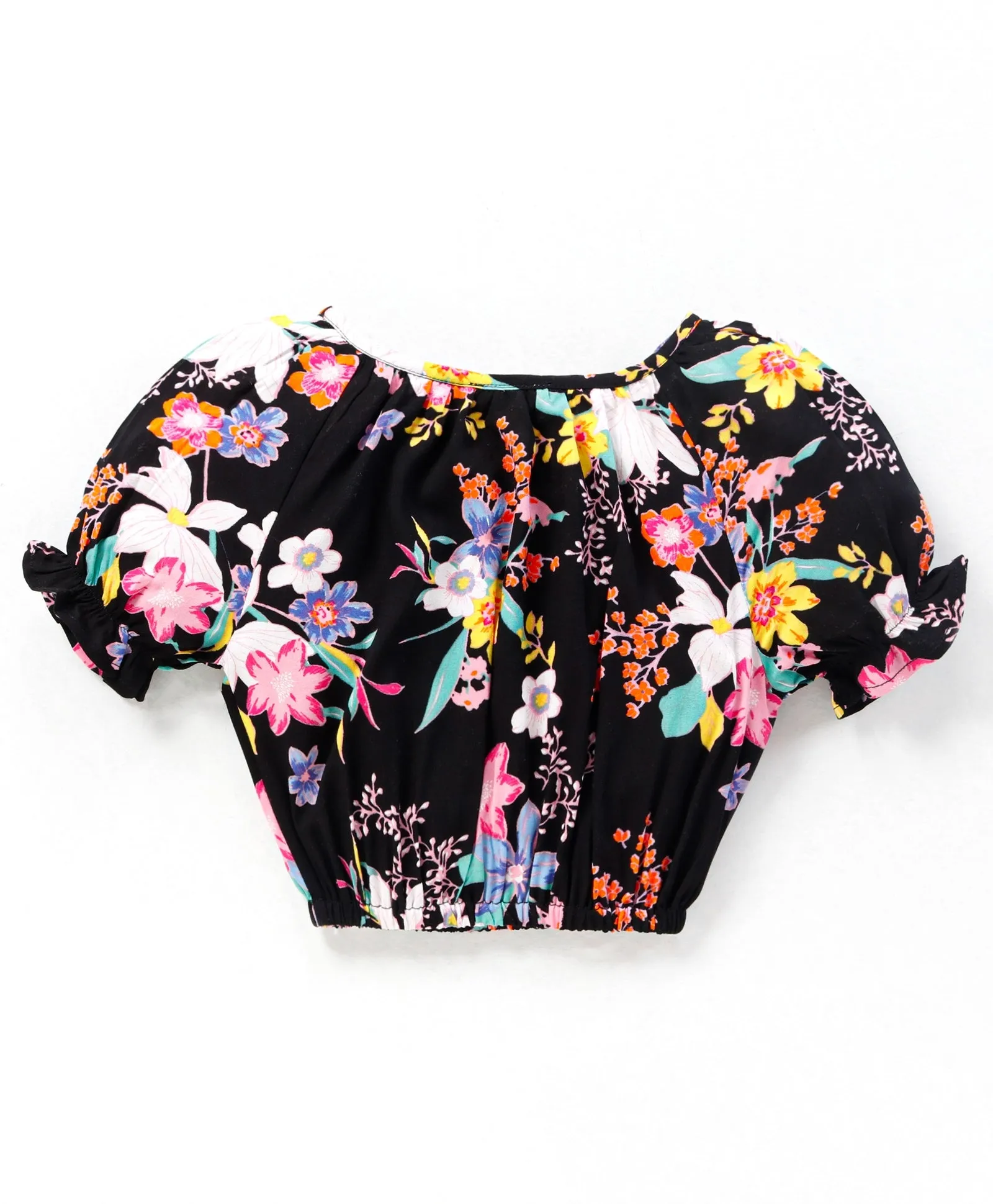 Floral Off Shoulder Half Sleeves Top Short Set