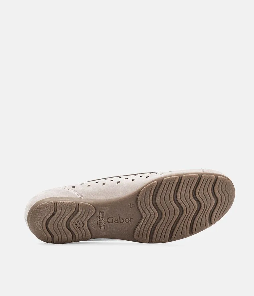 Gabor Versatile Beige Laser Cut Ballerina