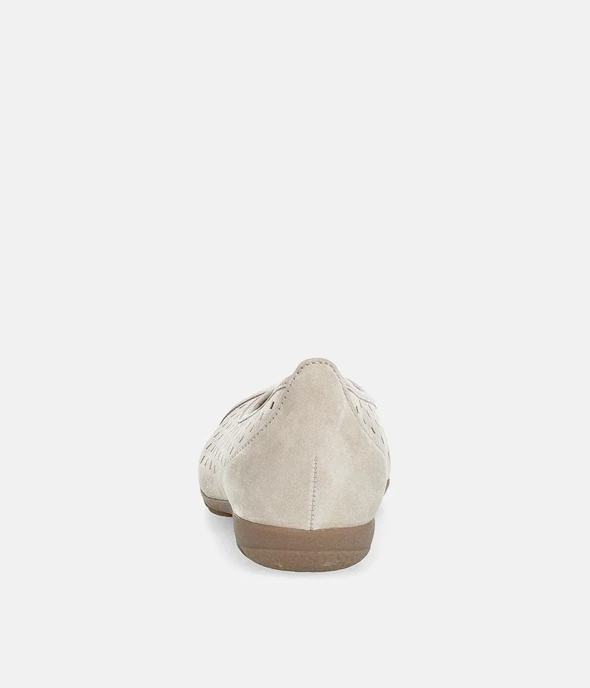 Gabor Versatile Beige Laser Cut Ballerina