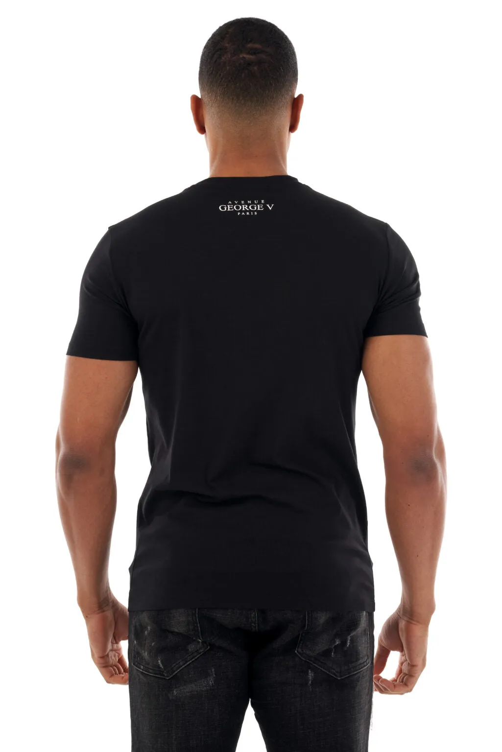 George V T-Shirt -  GV 1975 BAROQUE - BLACK AND RED - GV2504