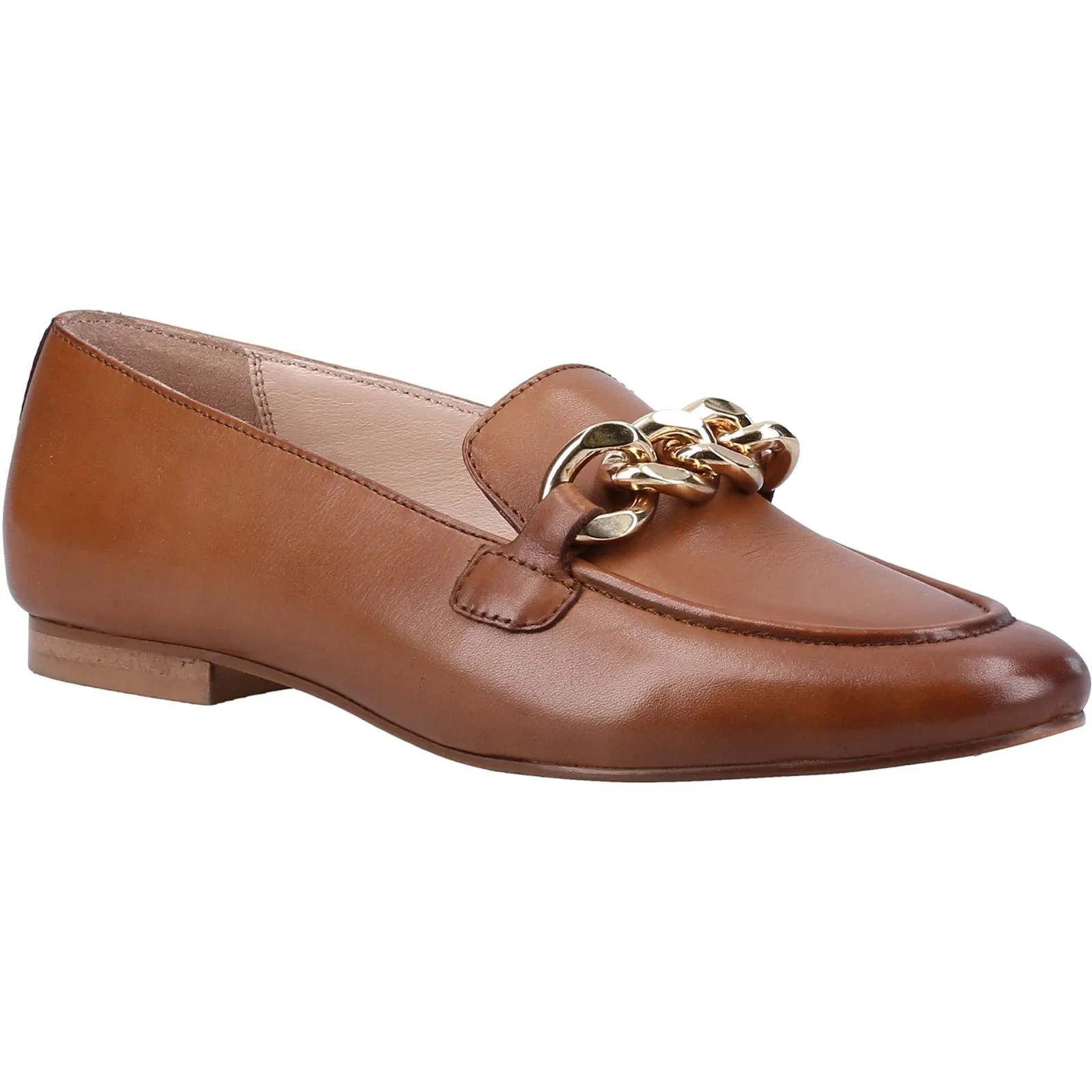 Hush Puppies Womens Harper Chain Loafer - Tan