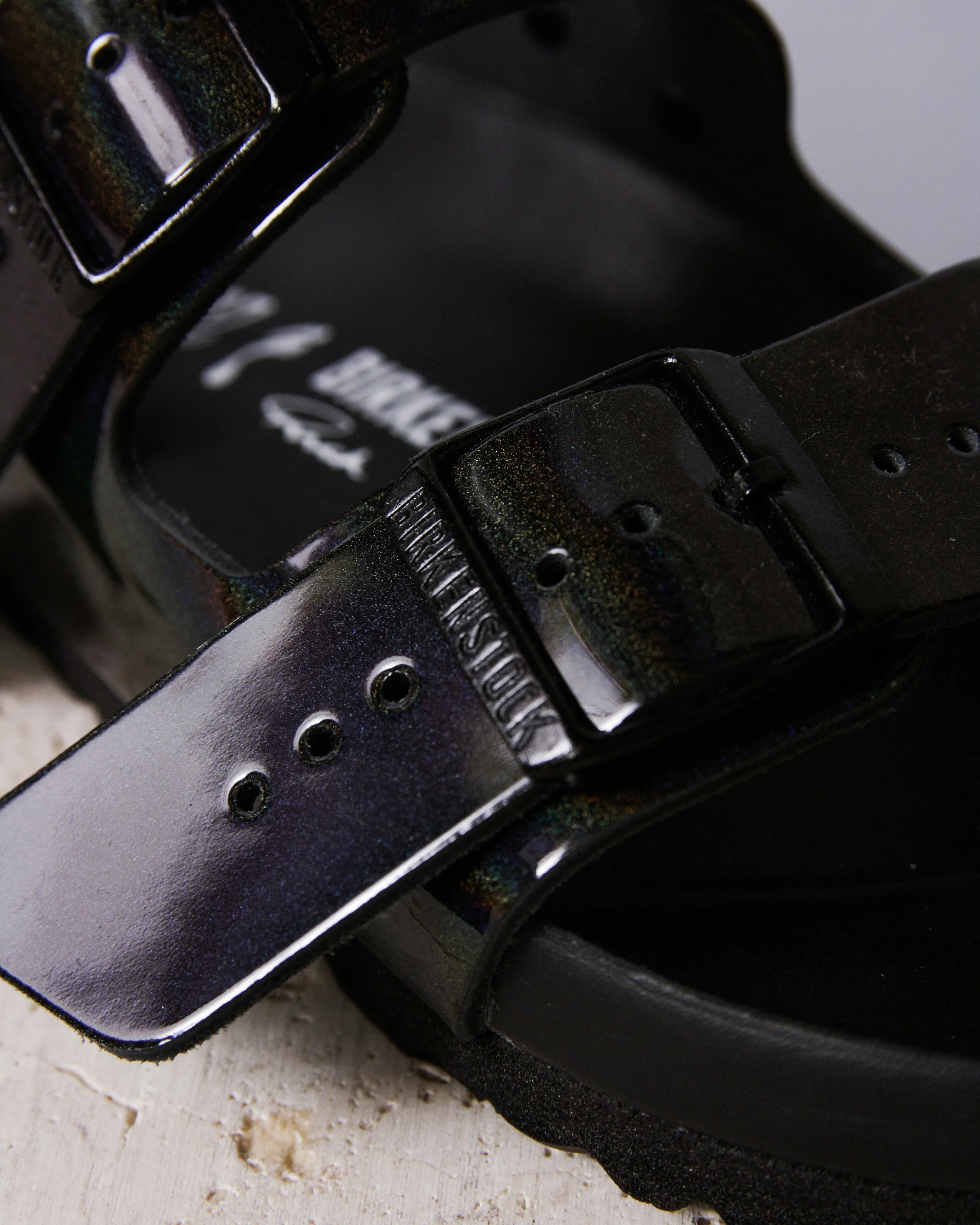 Iridescent Arizona Rick Owens Birkenstocks