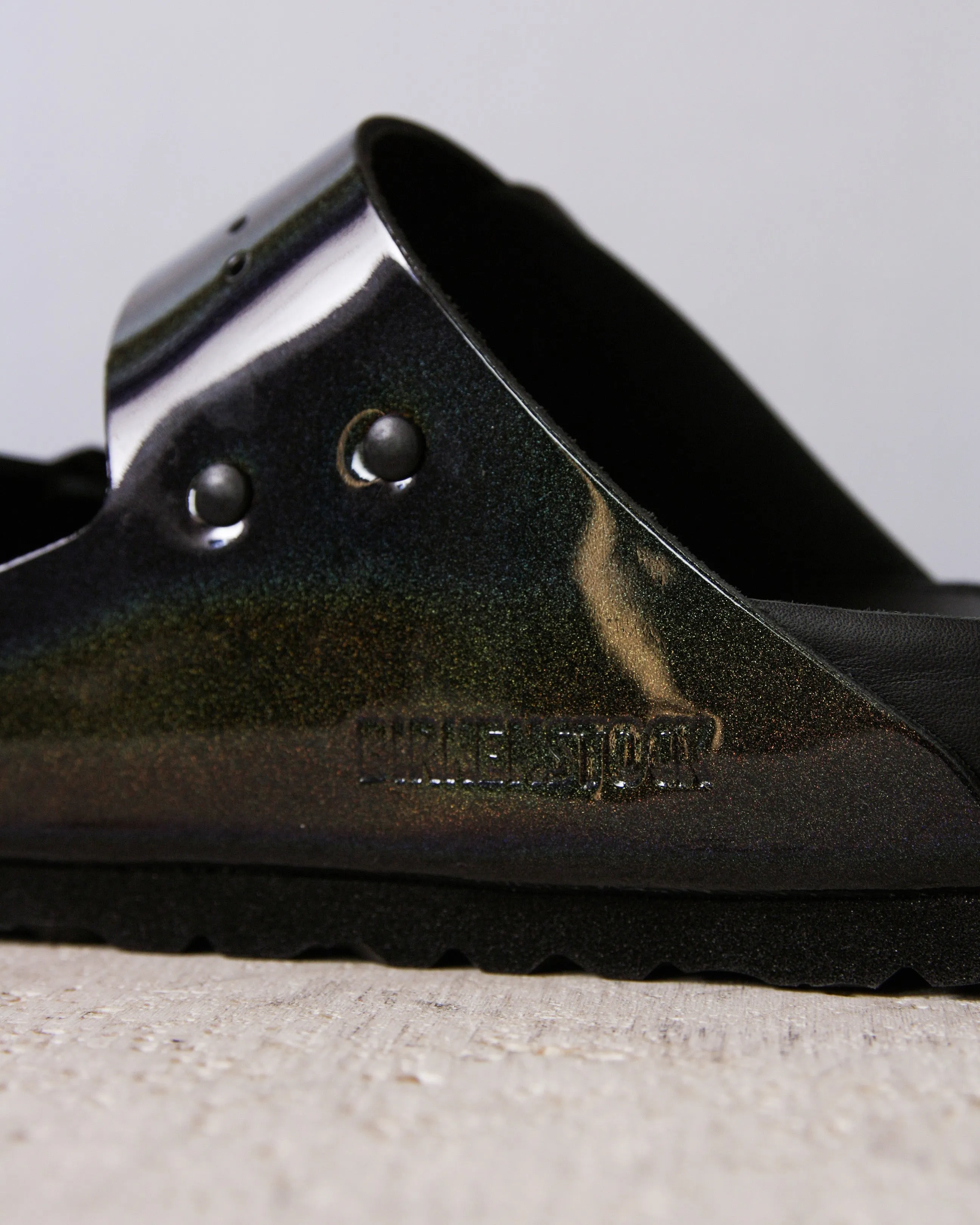 Iridescent Arizona Rick Owens Birkenstocks