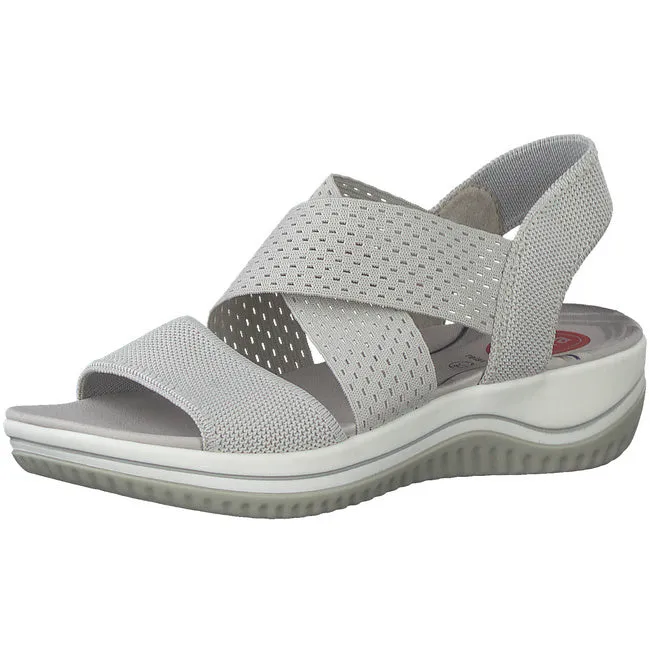Jana Women's 8-8-28768-20 204 Comfort Sandals Light Grey