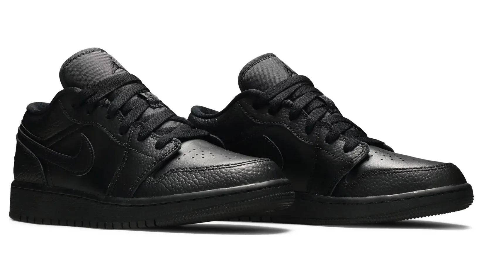 JORDAN 1 LOW TUMBLED LEATHER BLACK (GS)