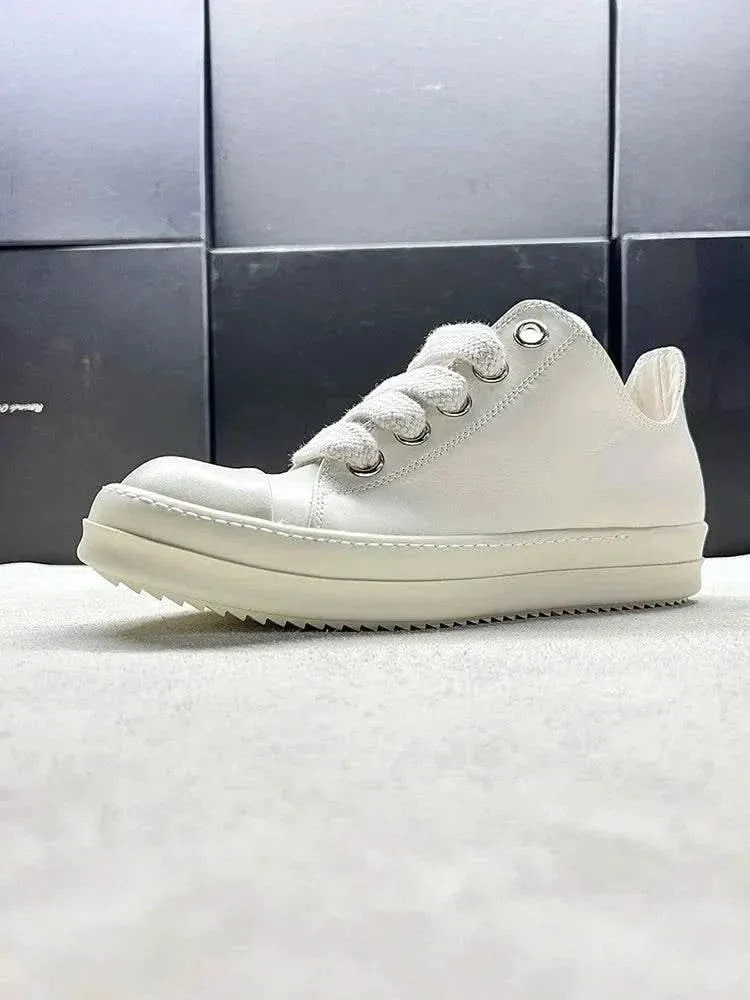 Leather Orange Sneakers Thick Sole Unisex
