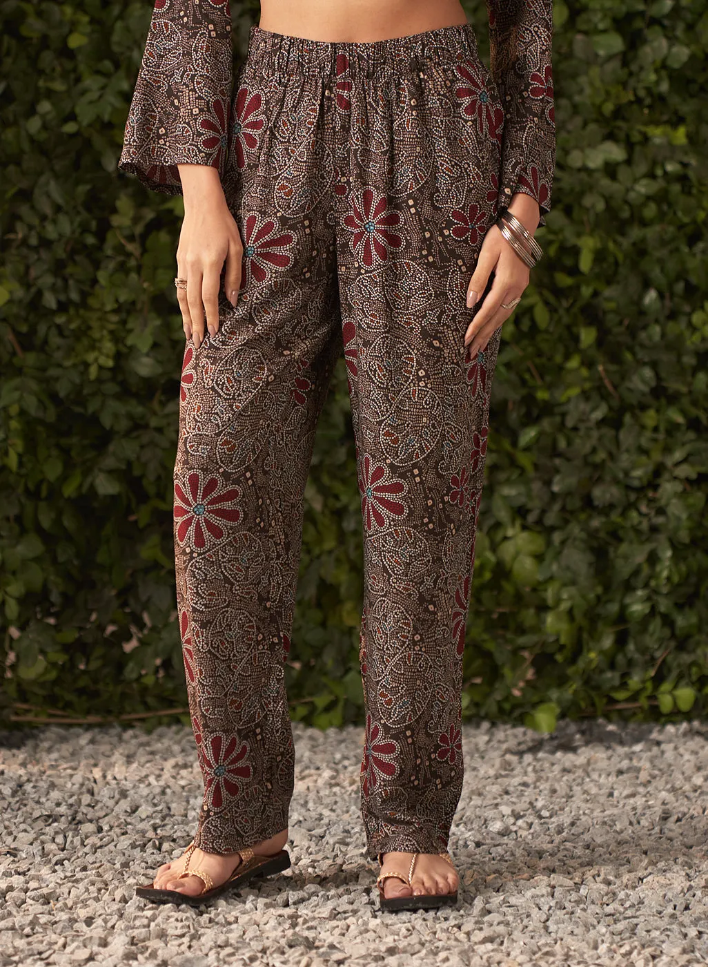 Liah Black Printed Rayon Kurta Set for Women