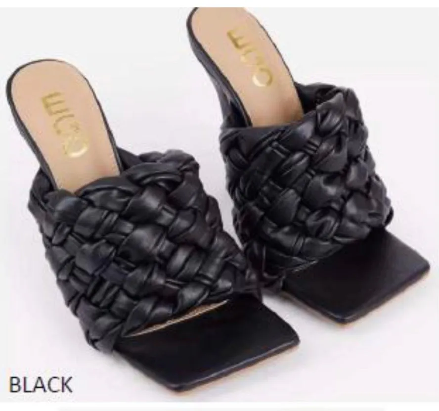 Litty Quilted Heel- Black