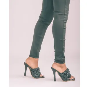 Litty Quilted Heel- Black