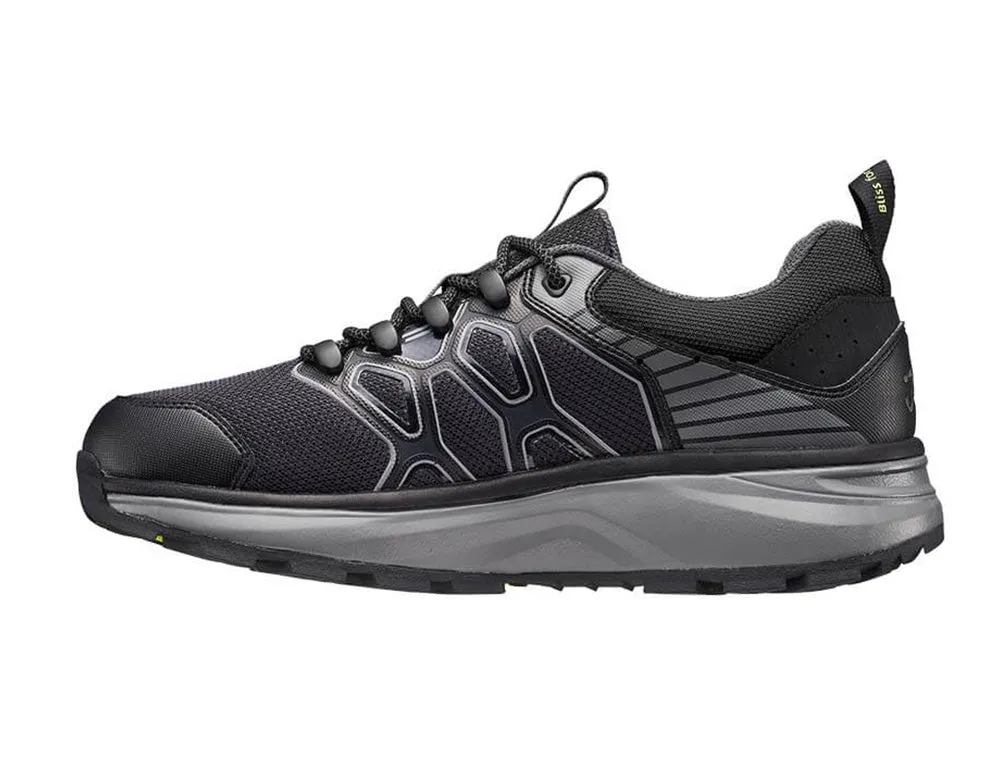 Mens Active Waterproof Santiago Black Grey Hiking Shoes