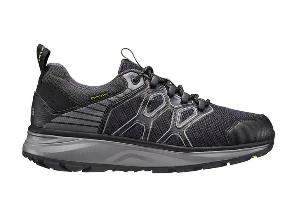 Mens Active Waterproof Santiago Black Grey Hiking Shoes