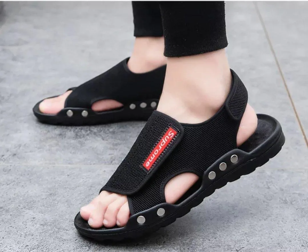 Men's Euro Fashion Beach Sandals  - Black
