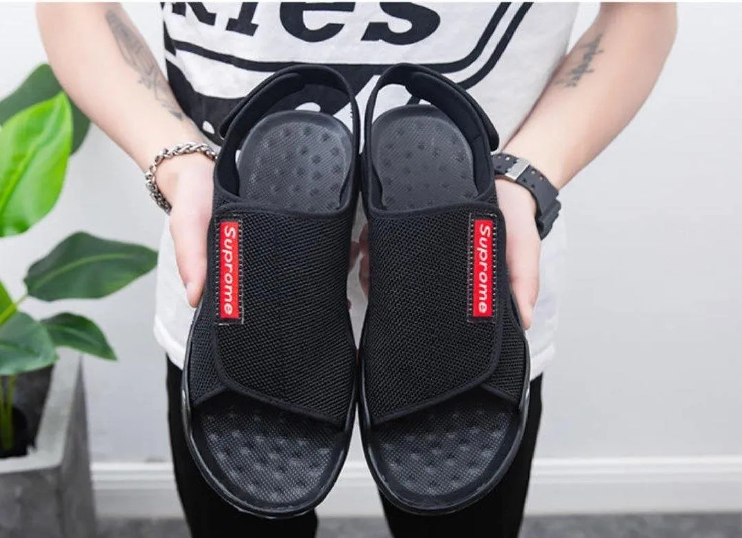 Men's Euro Fashion Beach Sandals  - Black