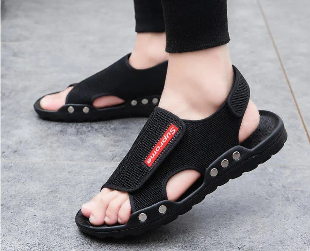 Men's Euro Fashion Beach Sandals  - Black
