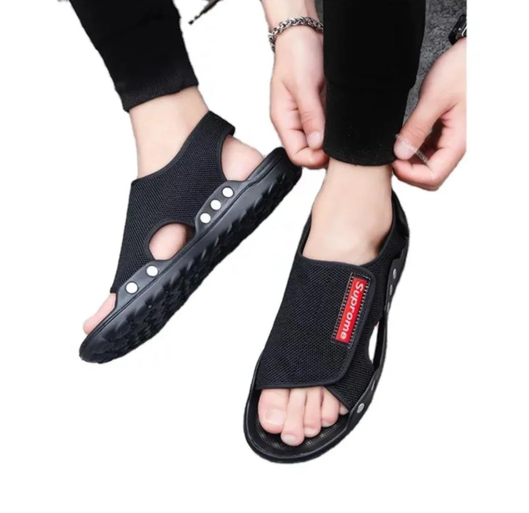 Men's Euro Fashion Beach Sandals  - Black