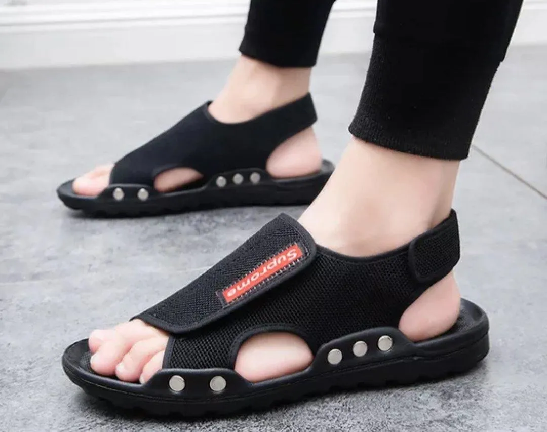 Men's Euro Fashion Beach Sandals  - Black