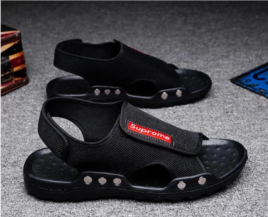 Men's Euro Fashion Beach Sandals  - Black