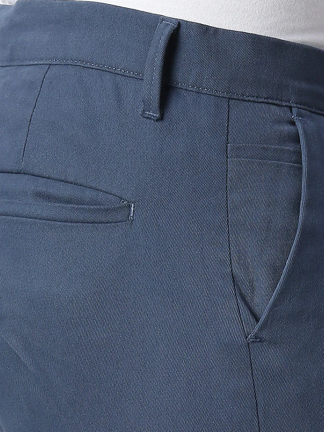 Men's Tapered Fit Cotton Chinos (Petrol Blue)