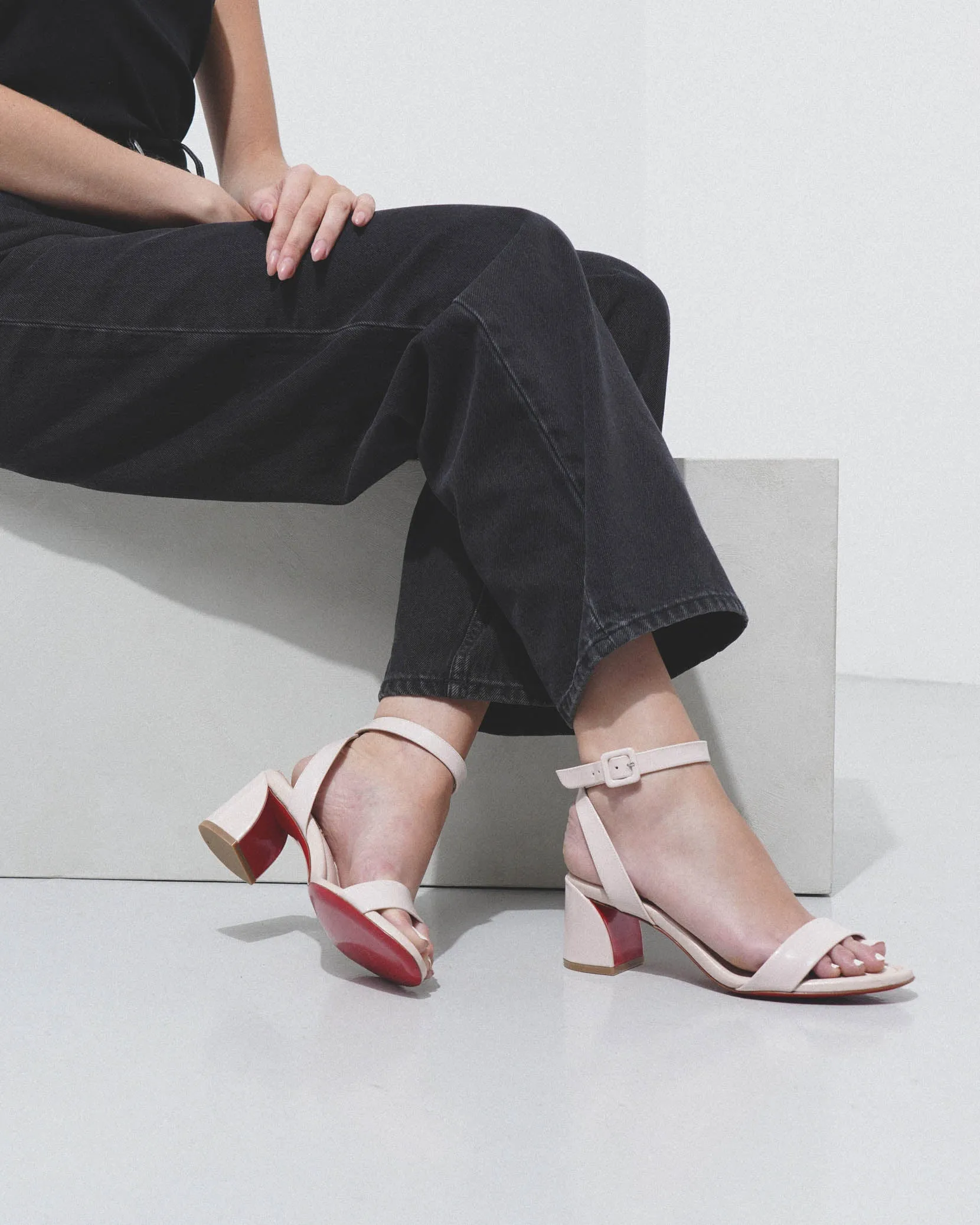 Miss Sabina 55 light pink patent sandals