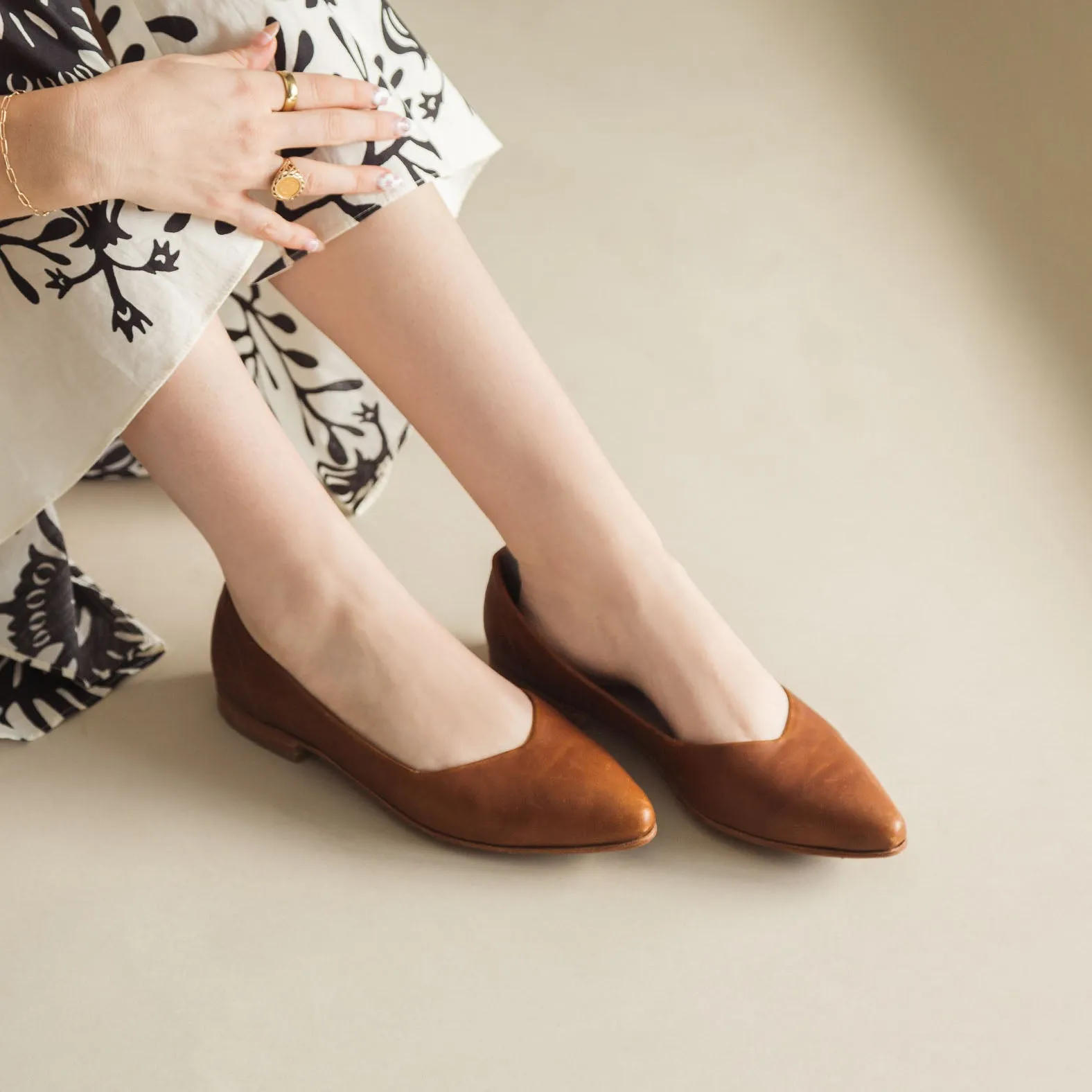 MK22410 - Rumi Flats Brown [Women's Leather Shoes]