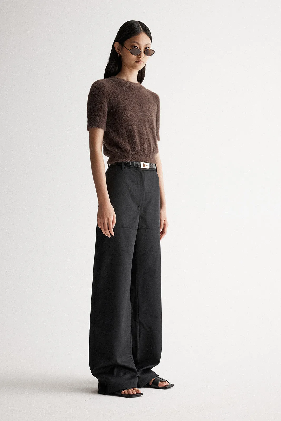 Mochi Knit Tee Chocolate
