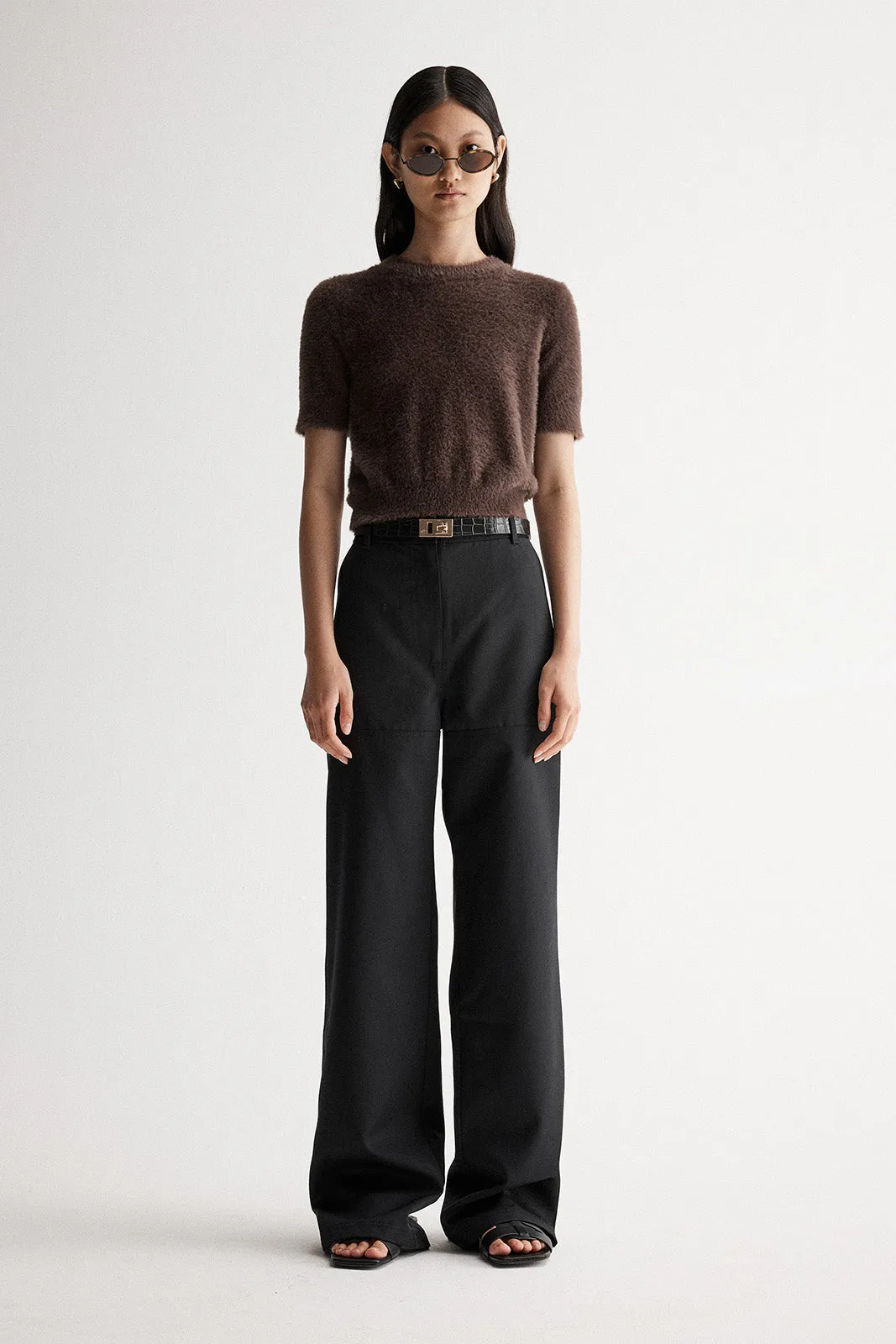 Mochi Knit Tee Chocolate