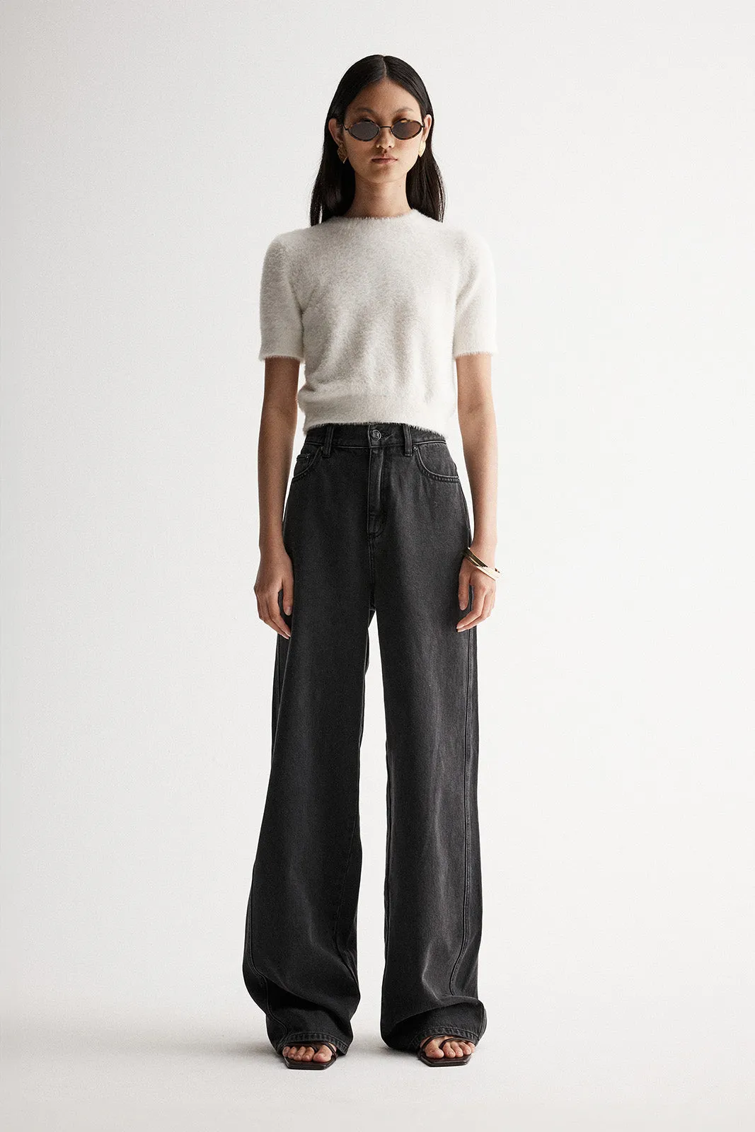 Mochi Knit Tee White