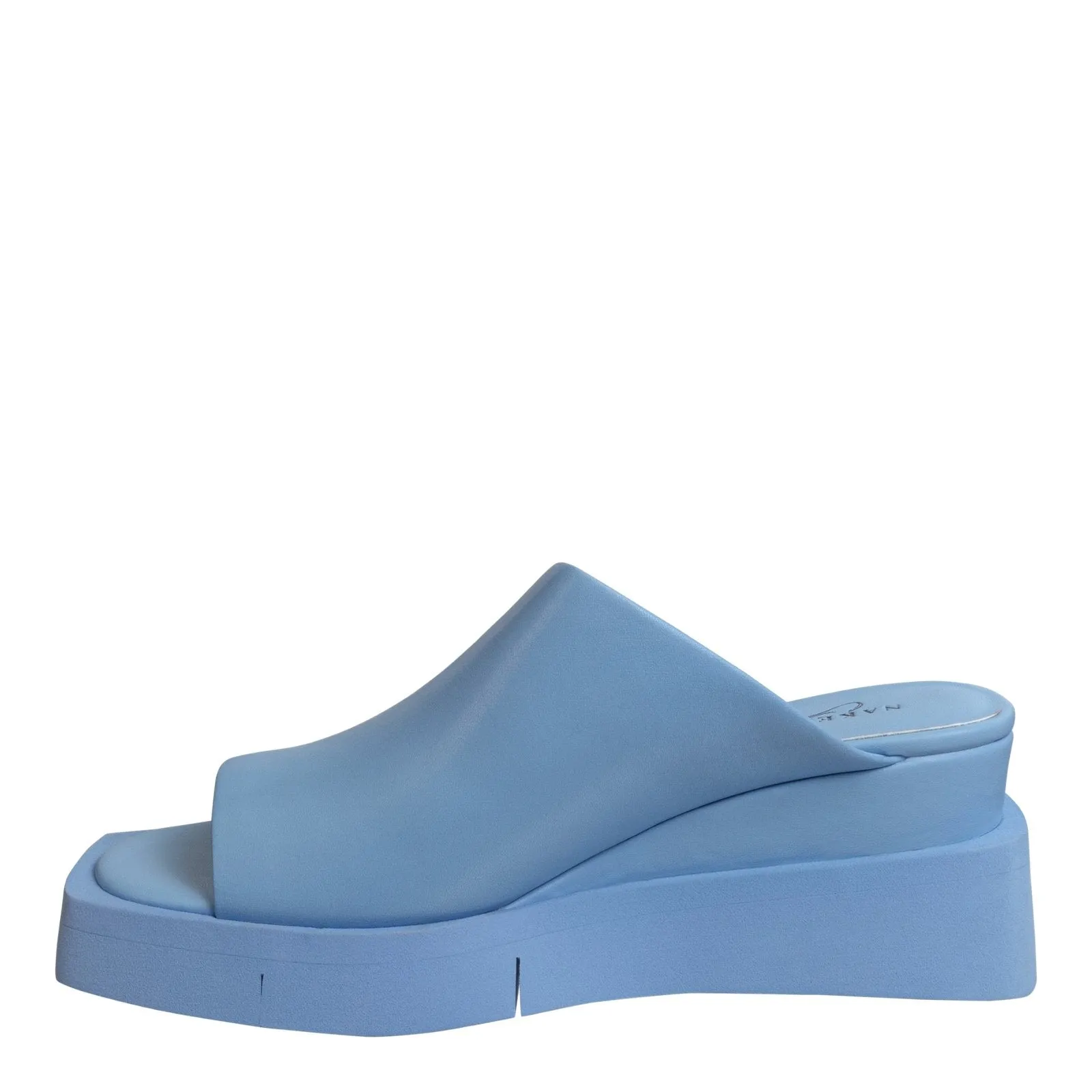 Naked Feet: INFINITY in LIGHT BLUE Wedge Sandals