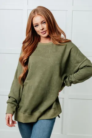 No Plain Jane Oversized Sweatshirt in Green (Online Exclusive)