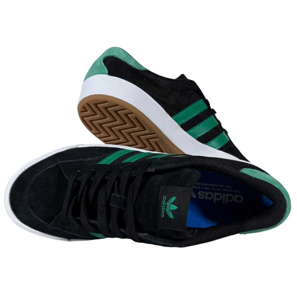 Nora Black Green Suede Adidas Skateboarding Shoes
