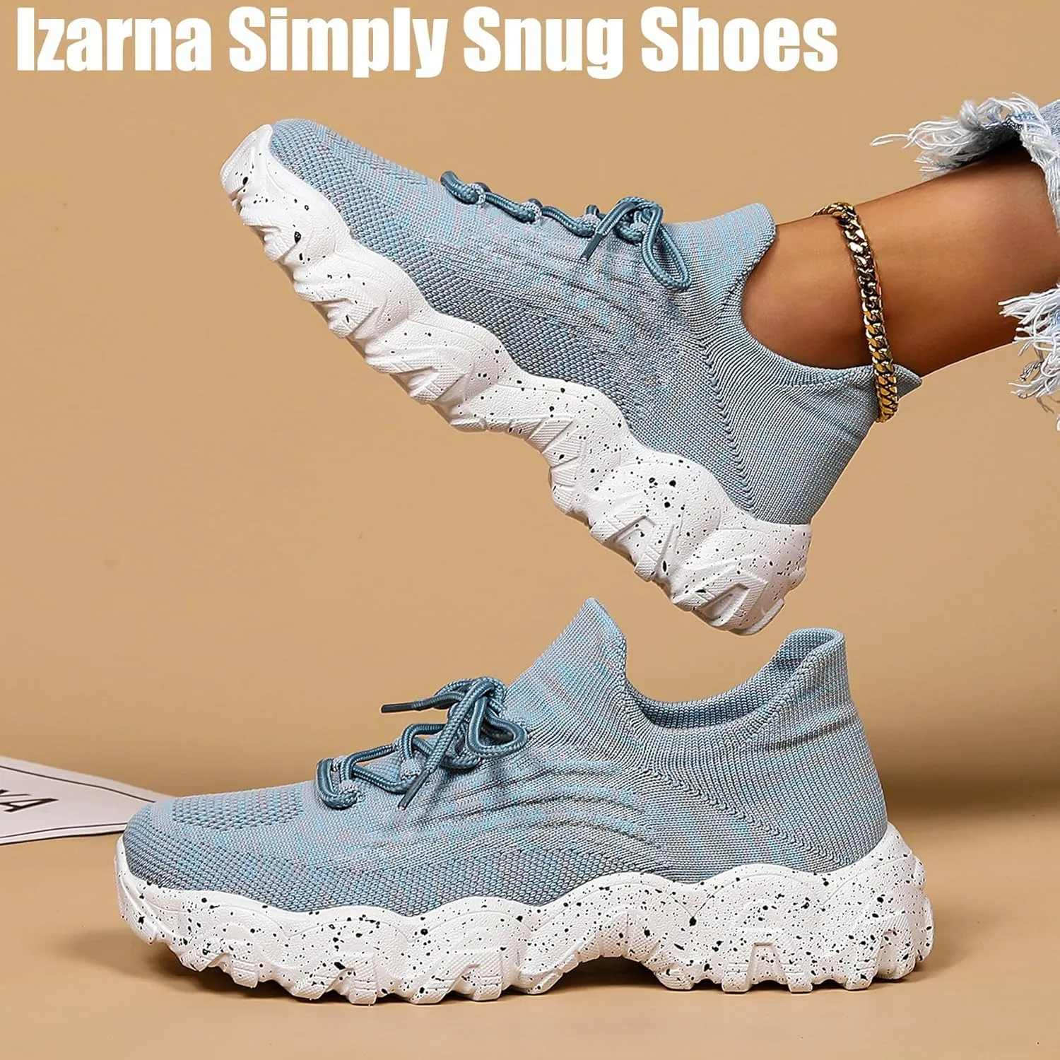 Nurse Babe Orthopedic Work Shoes, Breathable Mesh Sneakers, Non-Slip Lightweight Walking Shoes for Women
