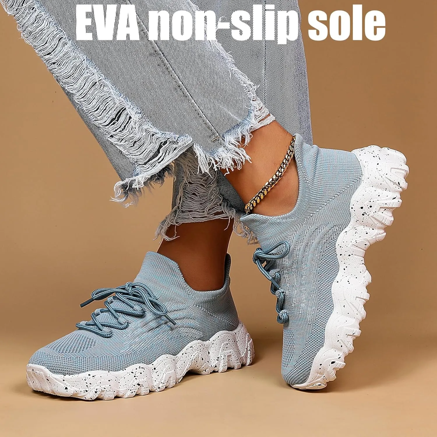 Nurse Babe Orthopedic Work Shoes, Breathable Mesh Sneakers, Non-Slip Lightweight Walking Shoes for Women