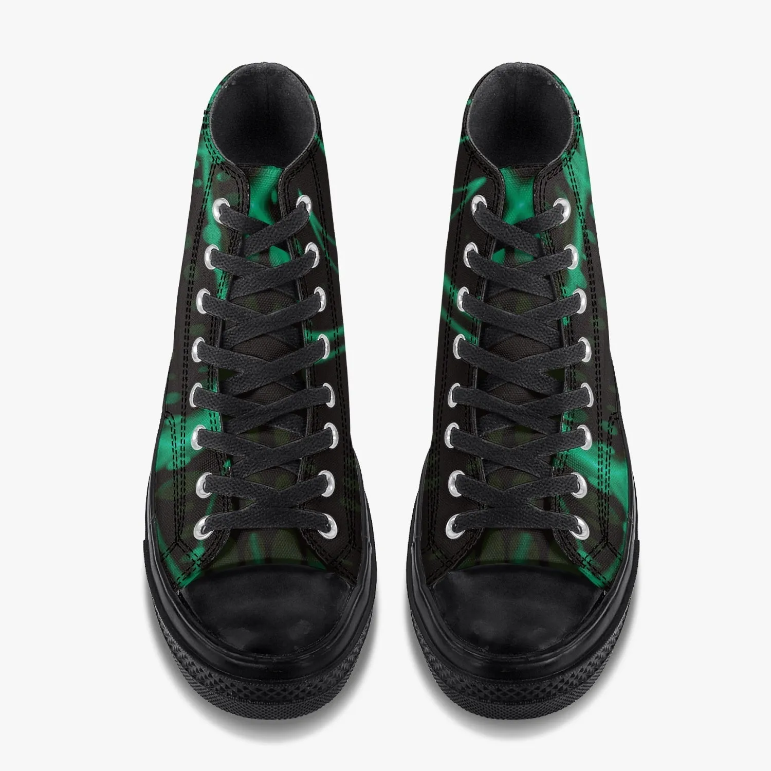 Officially Sexy Mint Laser High-Top Canvas Shoes - Black
