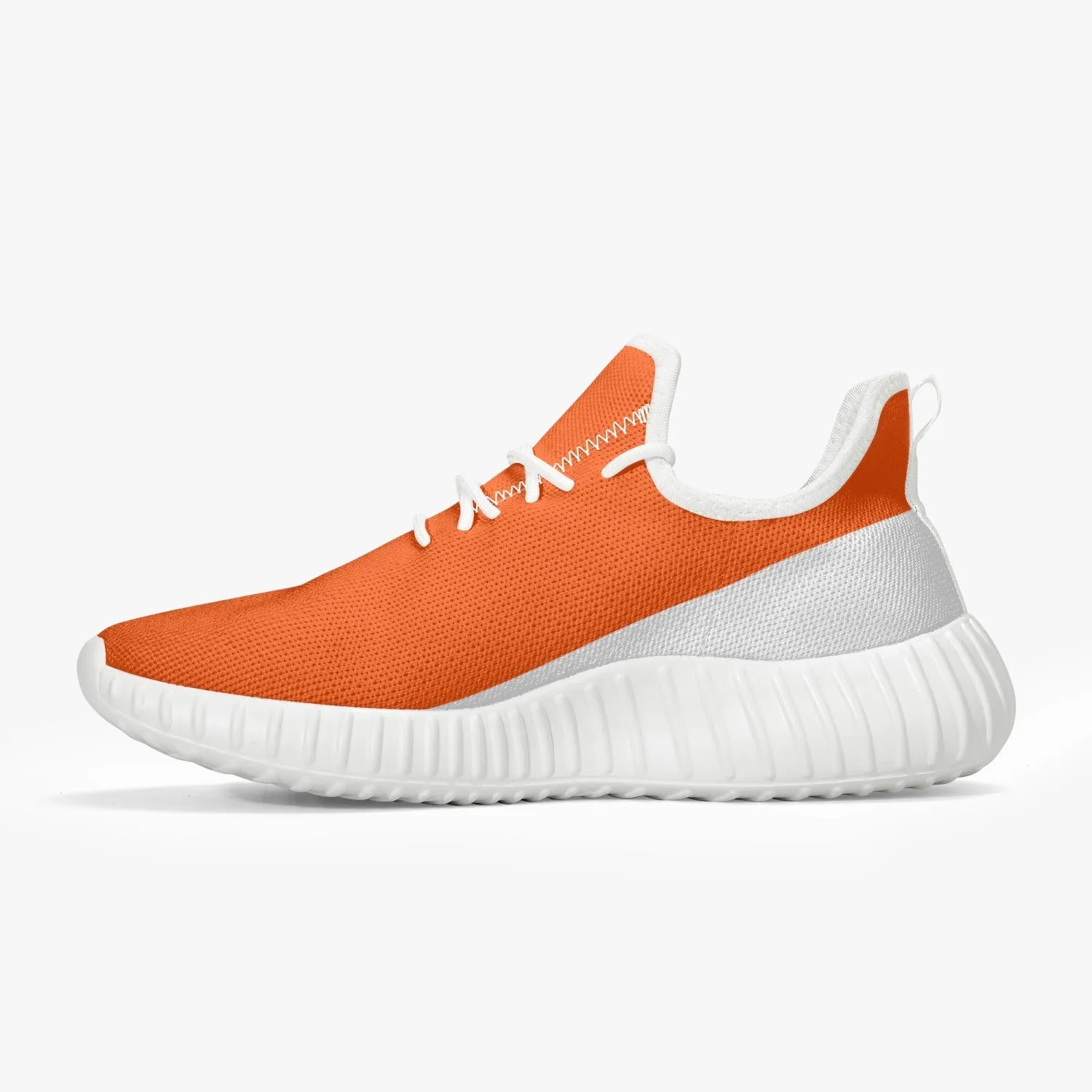 Officially Sexy Orange & White Laser Mesh Knit Sneakers - With White or Black Sole