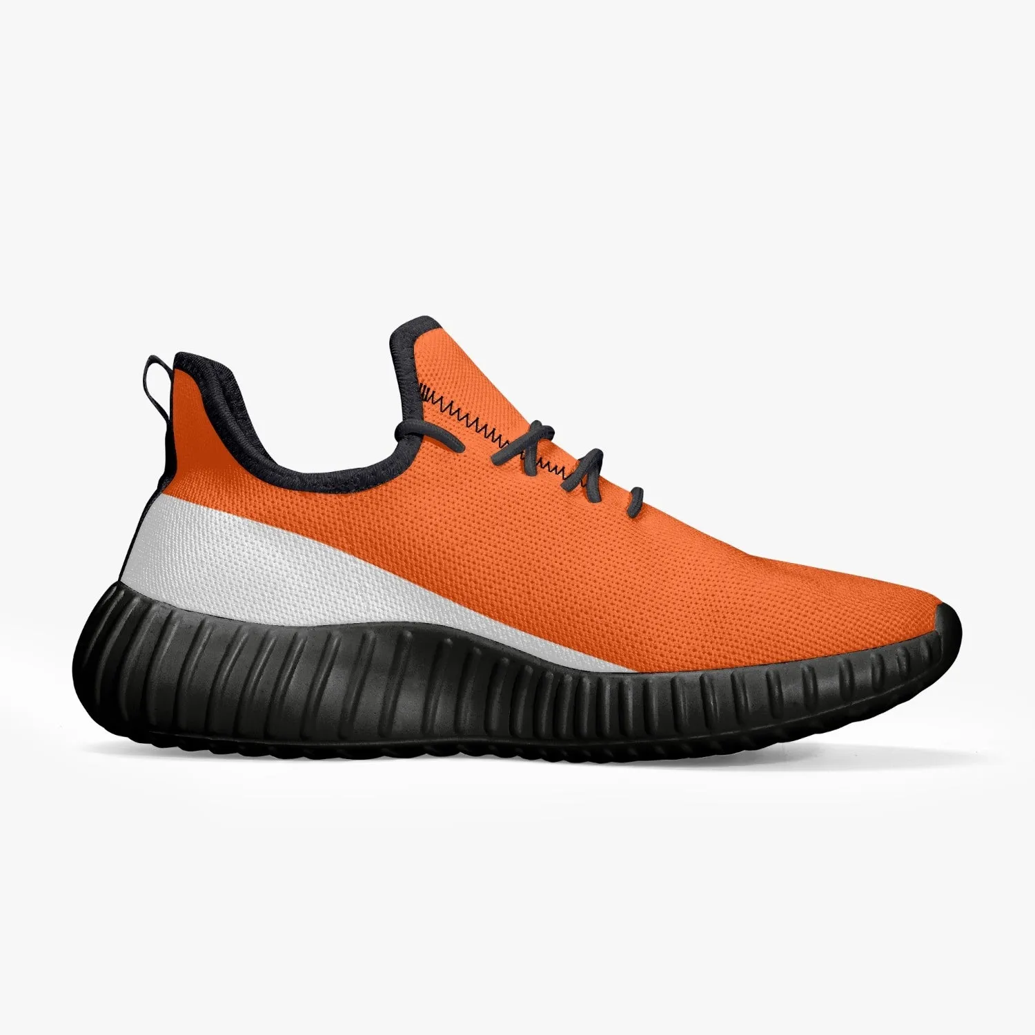 Officially Sexy Orange & White Laser Mesh Knit Sneakers - With White or Black Sole