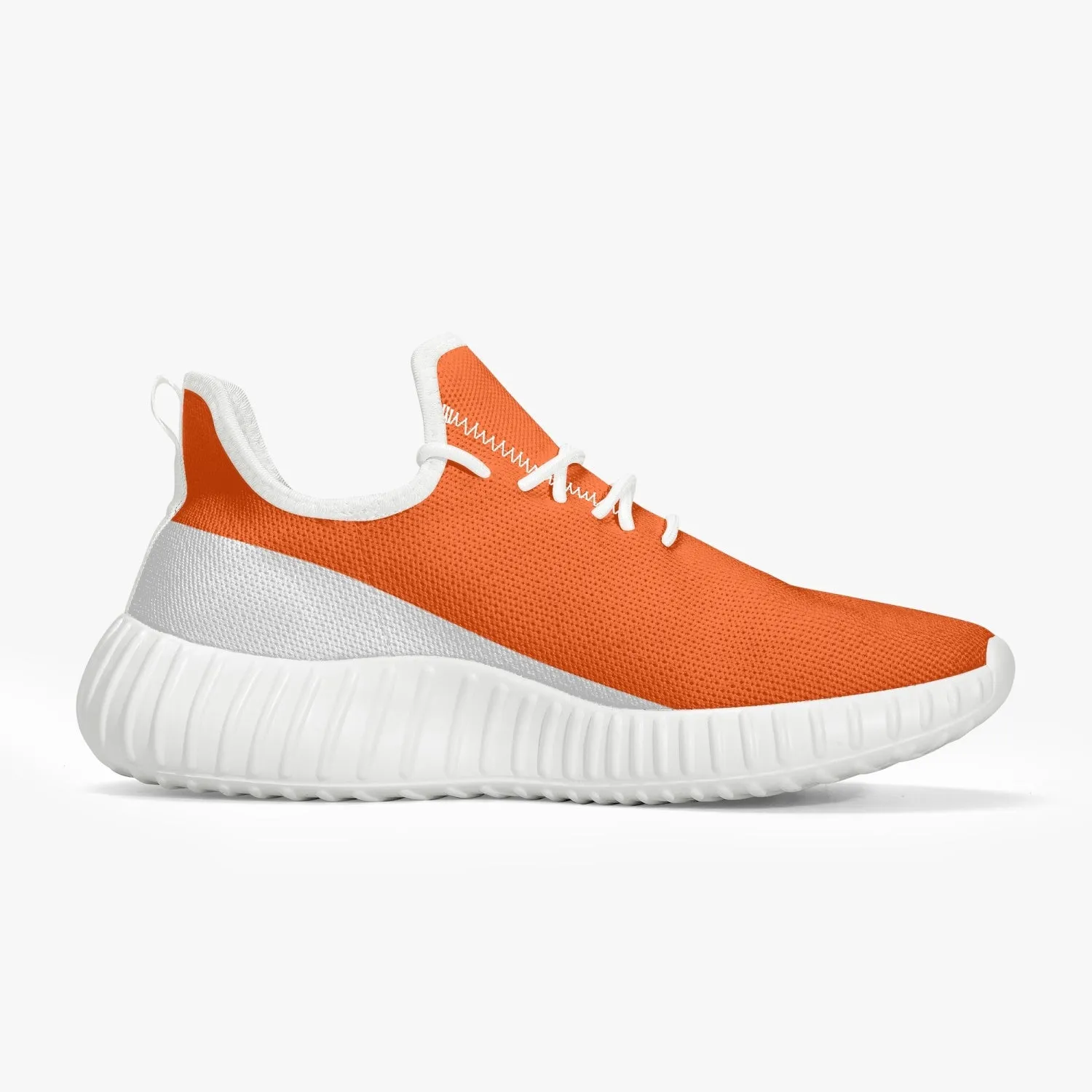 Officially Sexy Orange & White Laser Mesh Knit Sneakers - With White or Black Sole