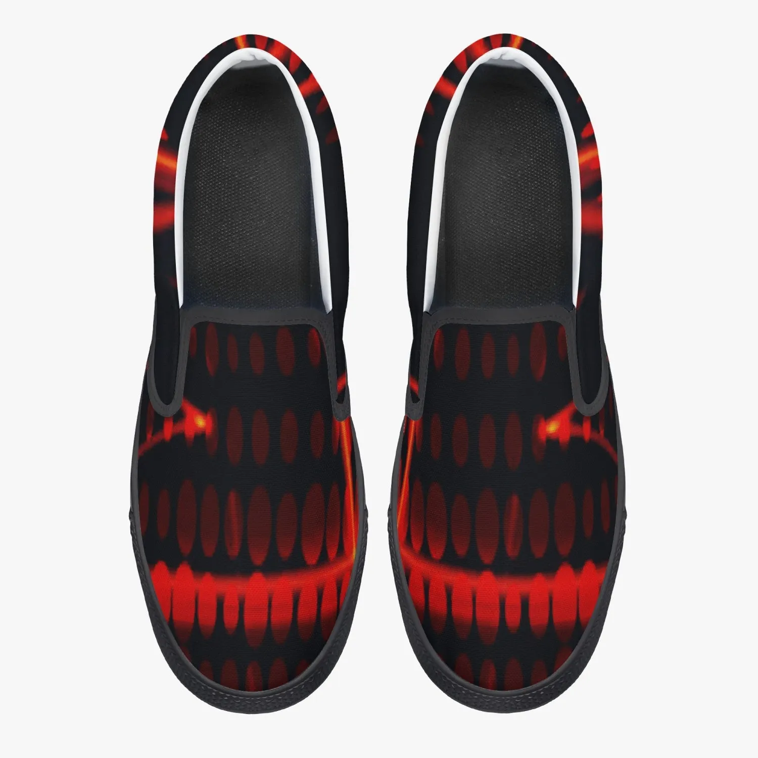Officially Sexy Orange Laser Classic Slip-On Shoes - White/Black